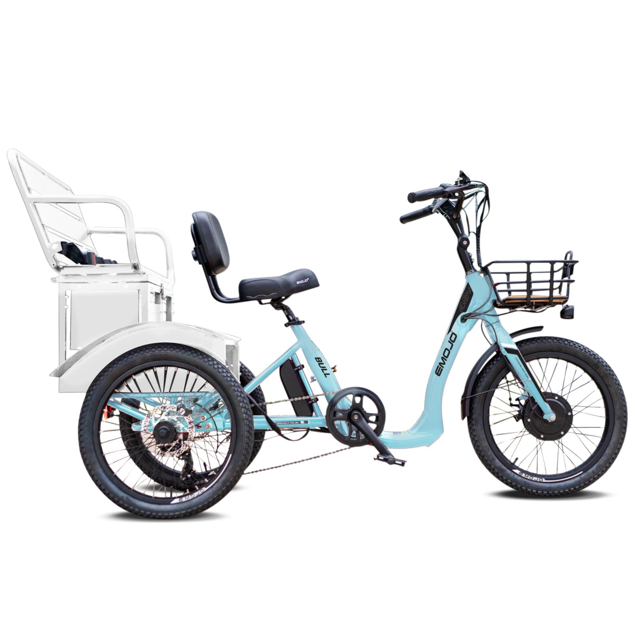 EMOJO - Bull Urban Cruiser Electric Trikes, 48V/14Ah 500W, 20 Mph