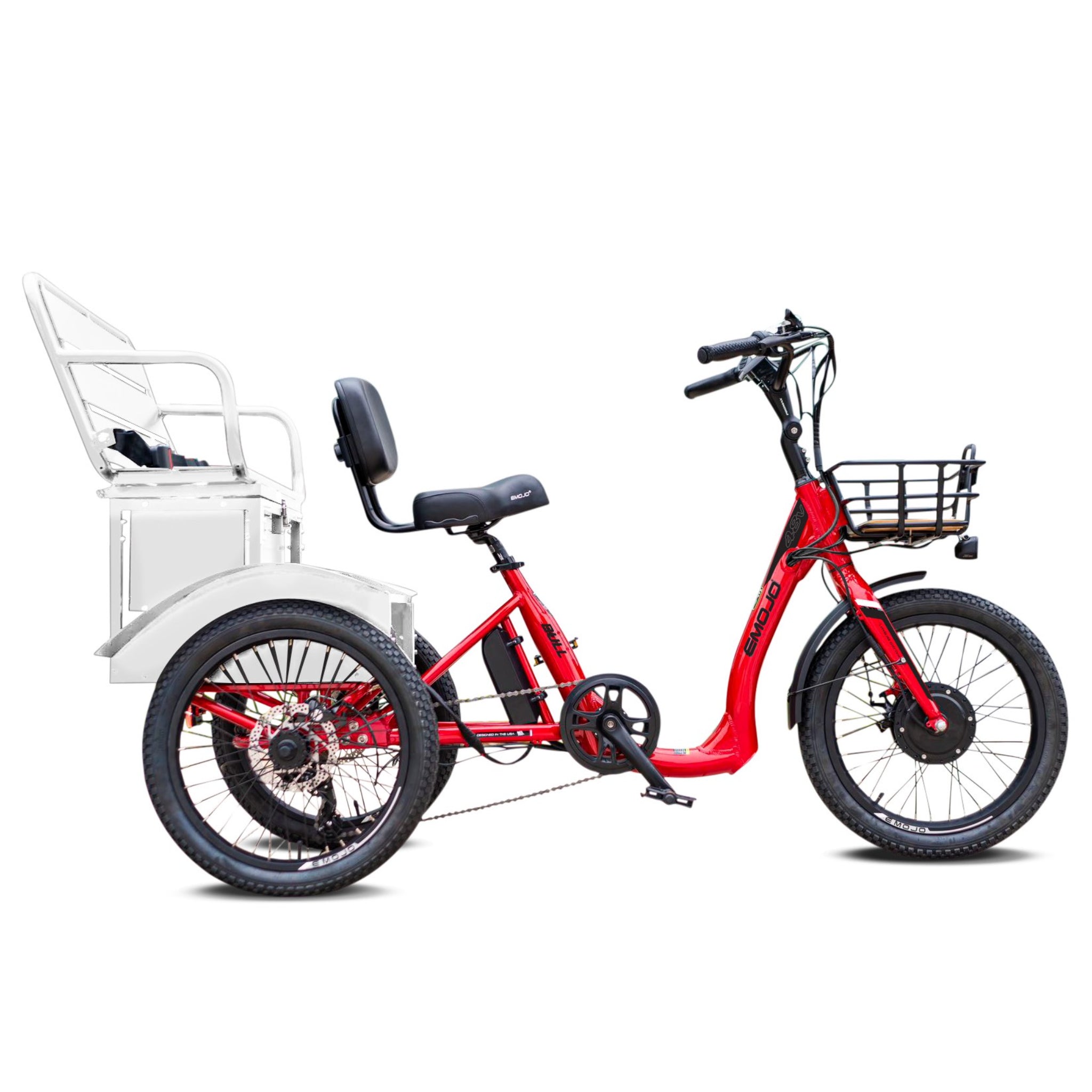 EMOJO - Bull Urban Cruiser Electric Trikes, 48V/14Ah 500W, 20 Mph