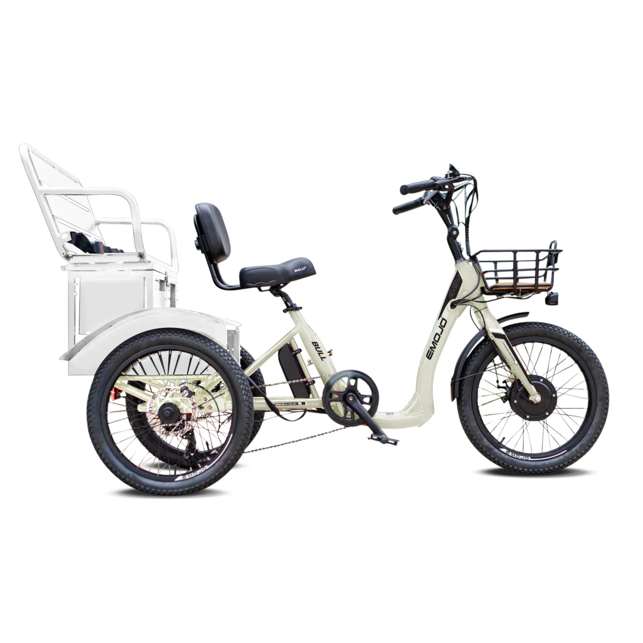 EMOJO - Bull Urban Cruiser Electric Trikes, 48V/14Ah 500W, 20 Mph