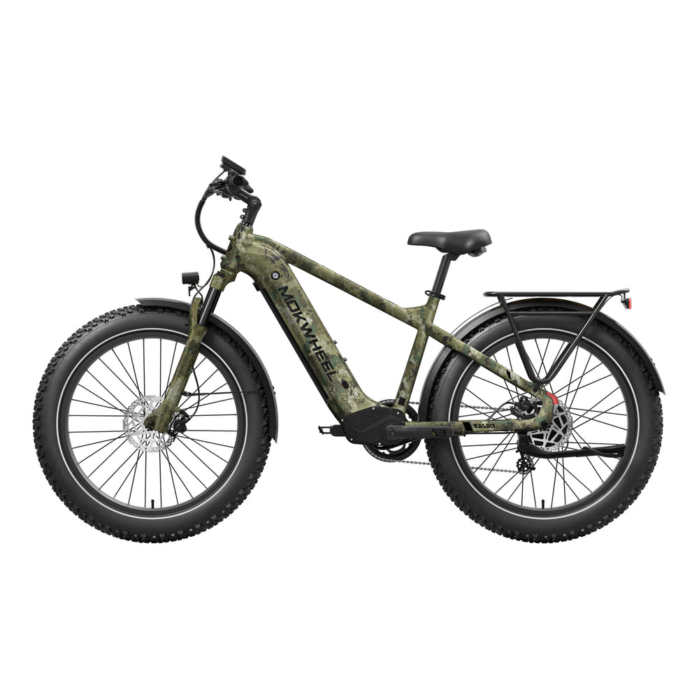 MOKWHEEL - Basalt 2.0, Fat Tire Solar Powered E-bike 750W 19.6AH 28MPH