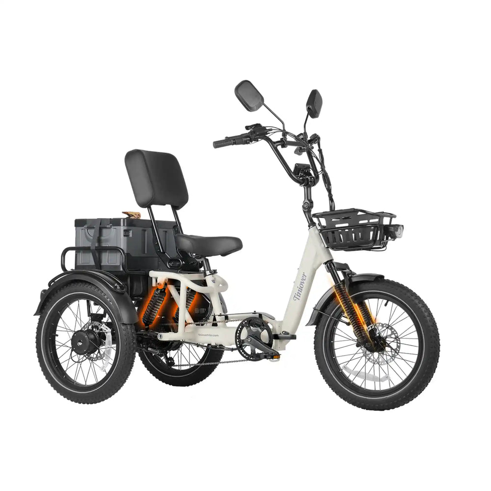 TINIOVER - River, Semi-Recumbent Full Suspension Electric Trike