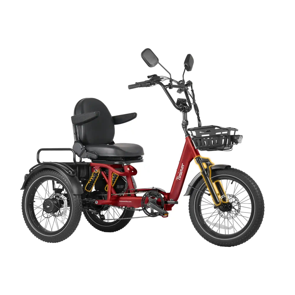 TINIOVER - River, Semi-Recumbent Full Suspension Electric Trike