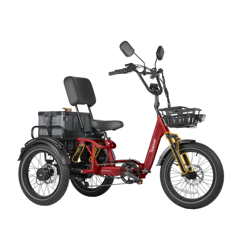 TINIOVER - River, Semi-Recumbent Full Suspension Electric Trike