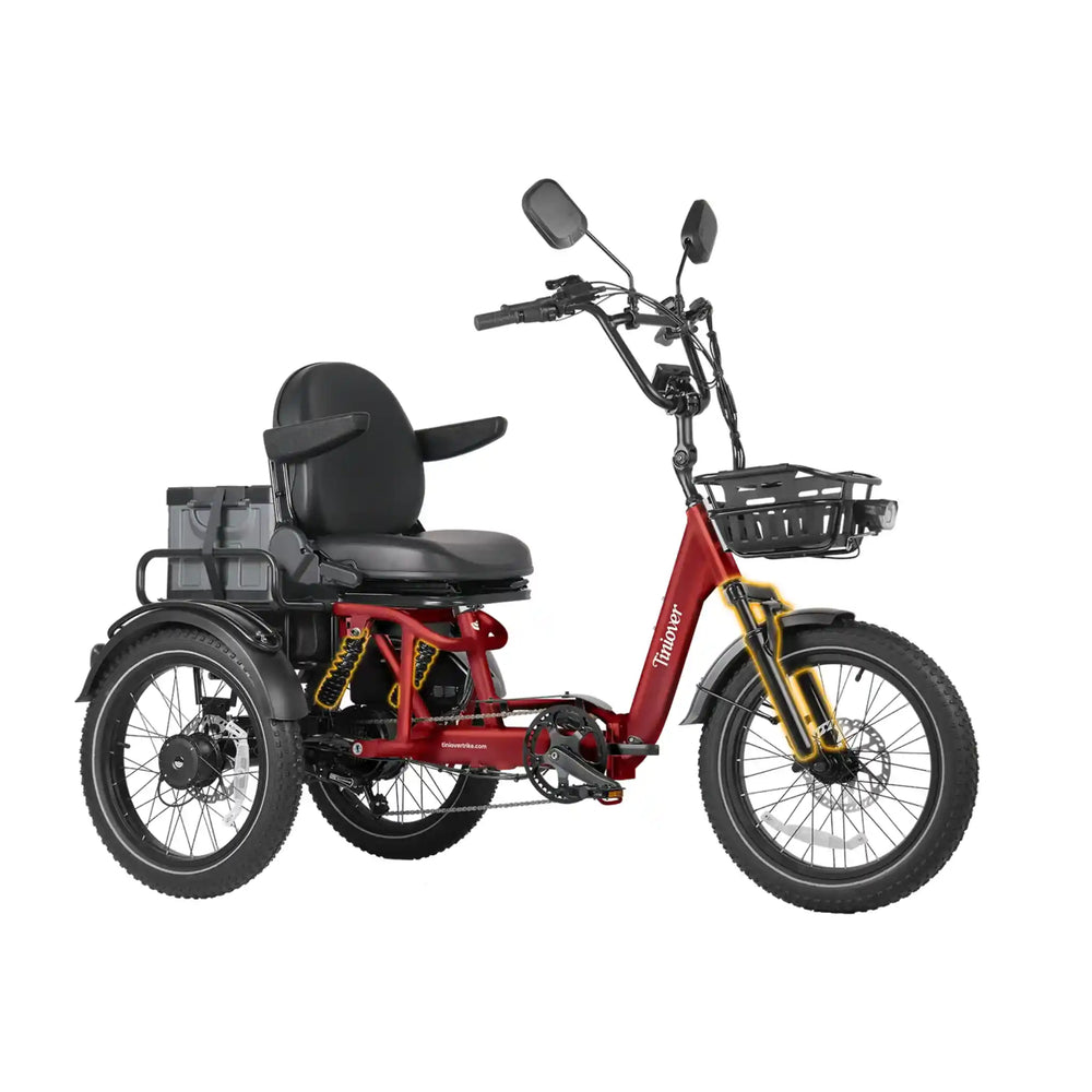 TINIOVER - River, Semi-Recumbent Full Suspension Electric Trike