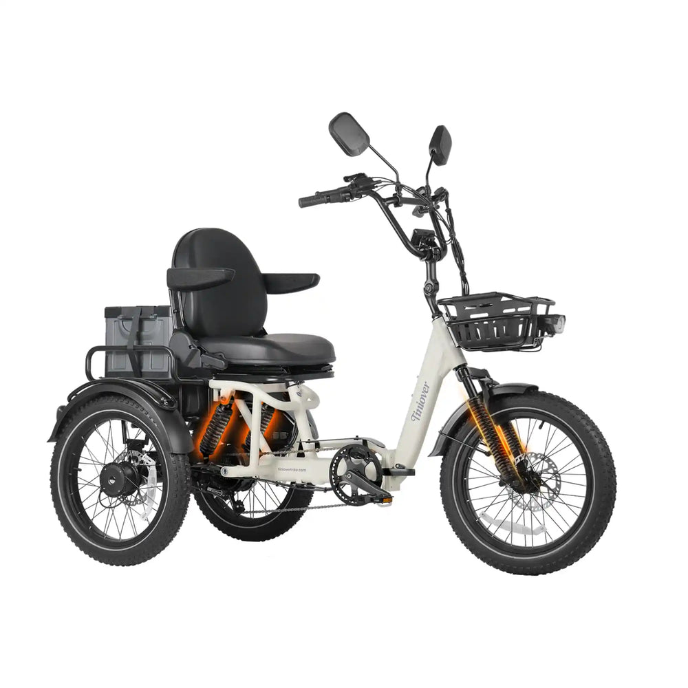 TINIOVER - River, Semi-Recumbent Full Suspension Electric Trike