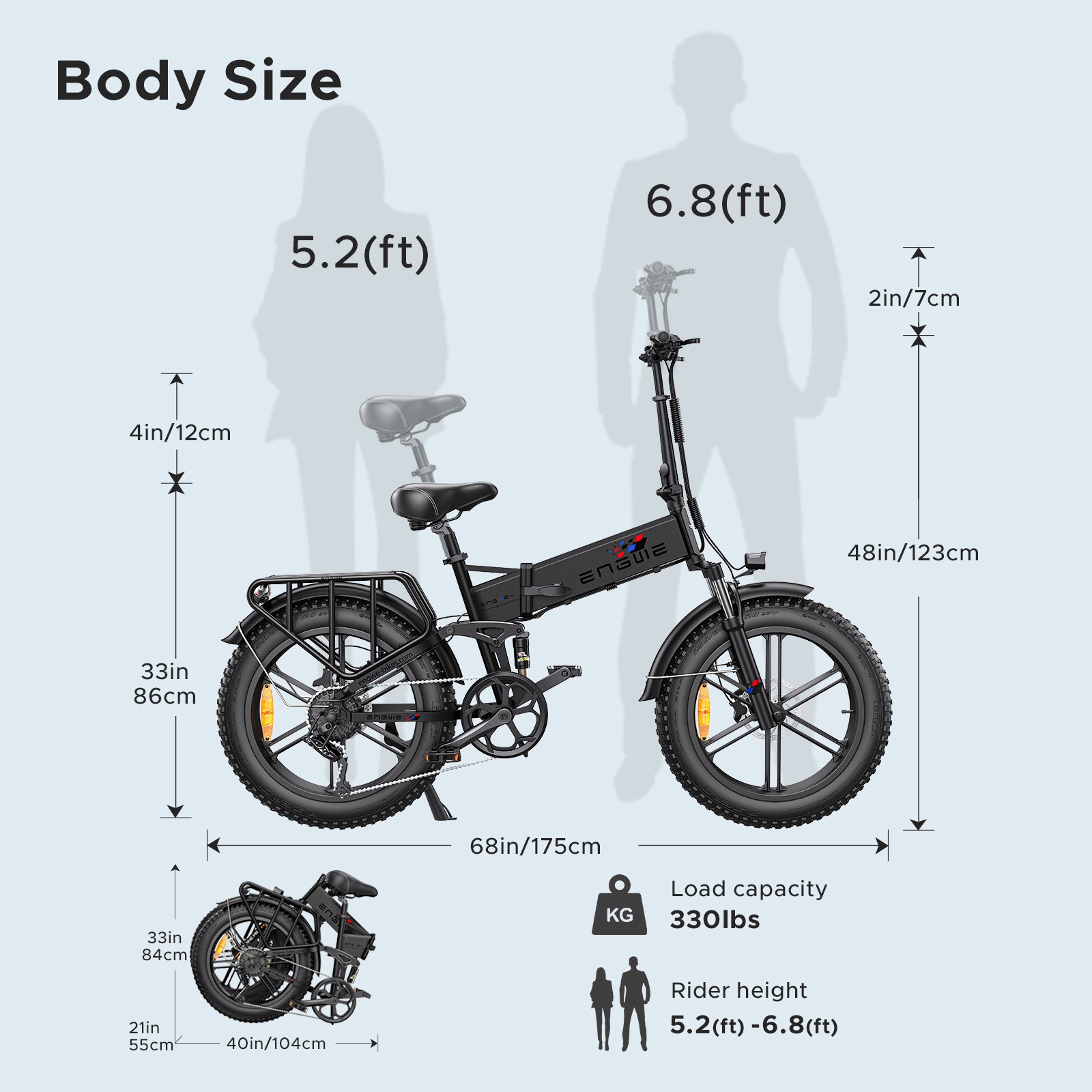 ENGWE - ENGINE PRO, Full Suspension Foldable E-bike 750W 28MPH