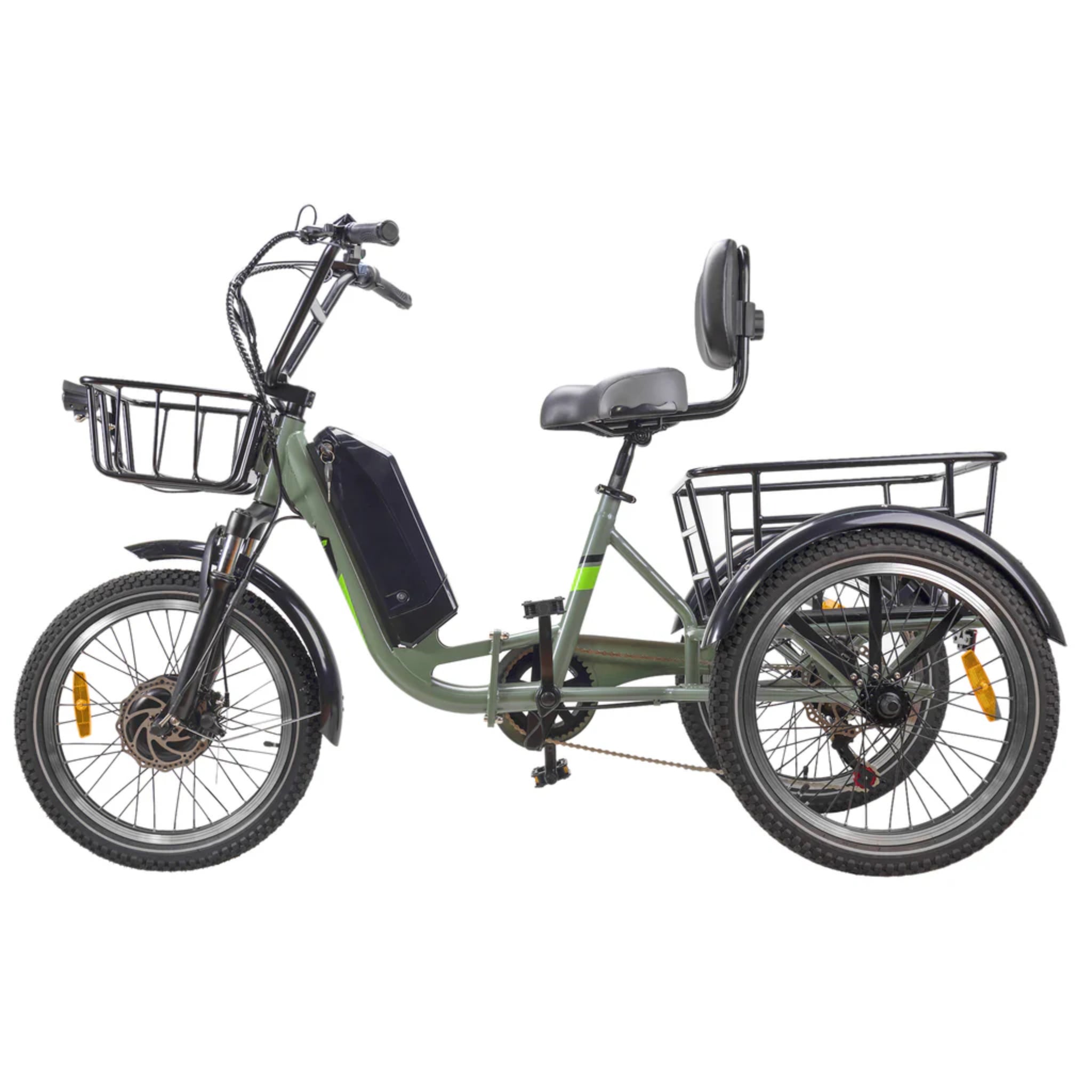 NAKTO - S02 E-Trike Green 48V 750W (Peak) 12MPH