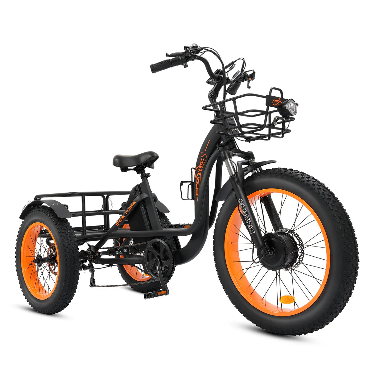 ECOTRIC - Electric Tricycle Black Orange 48V 750W 26MPH