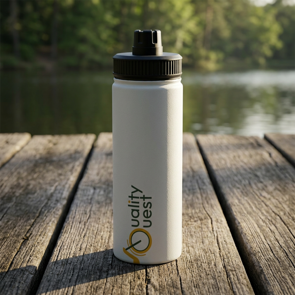 QUALITY QUEST BIKES - Stainless Steel Sports Water Bottle