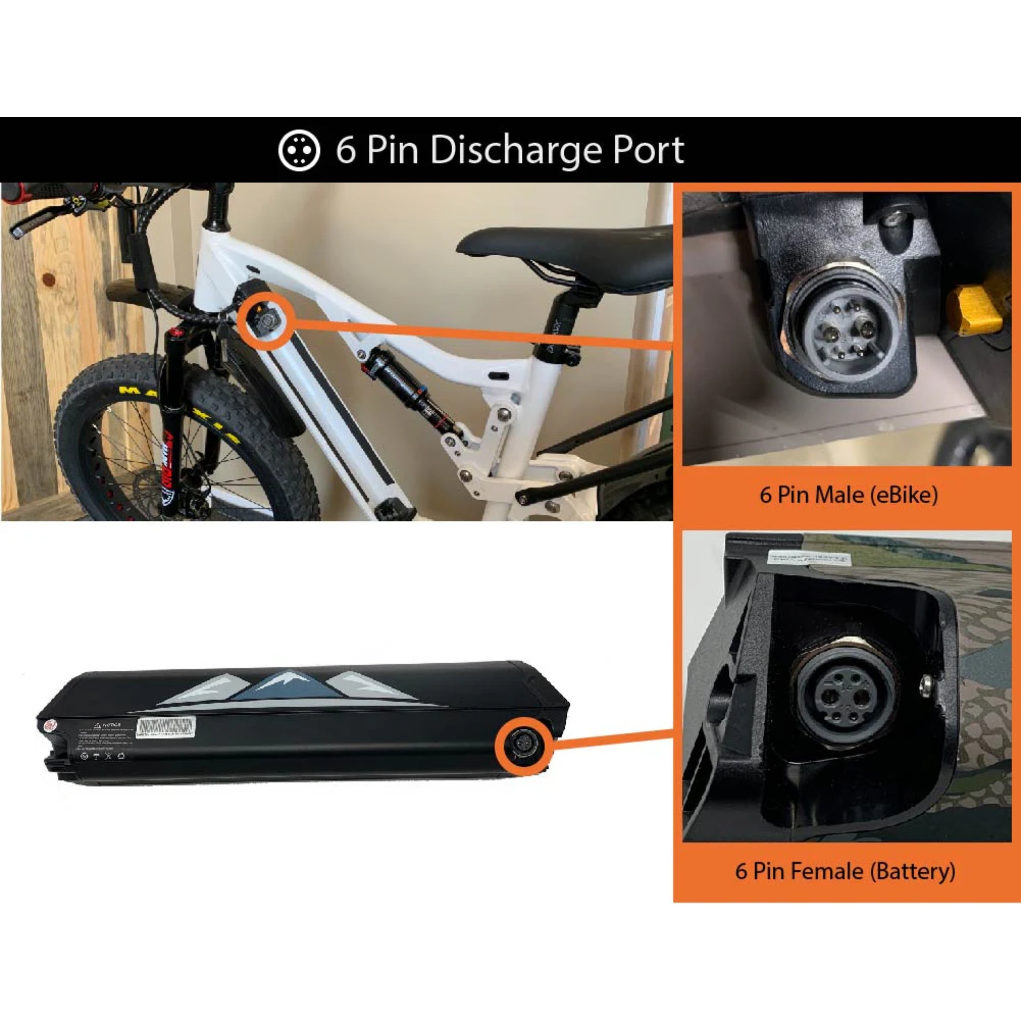 BAKCOU - 21ah Fat Tire eBike Battery *Matte Black Only*