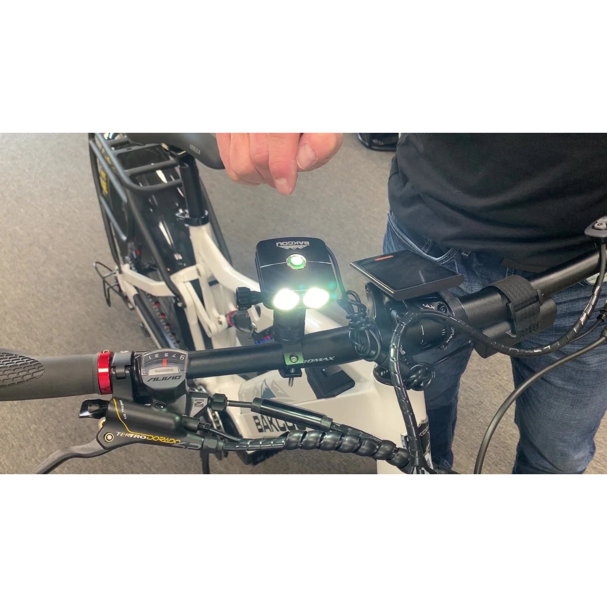 BAKCOU - 2200 Lumen GoPro Mount Electric Bike Headlight