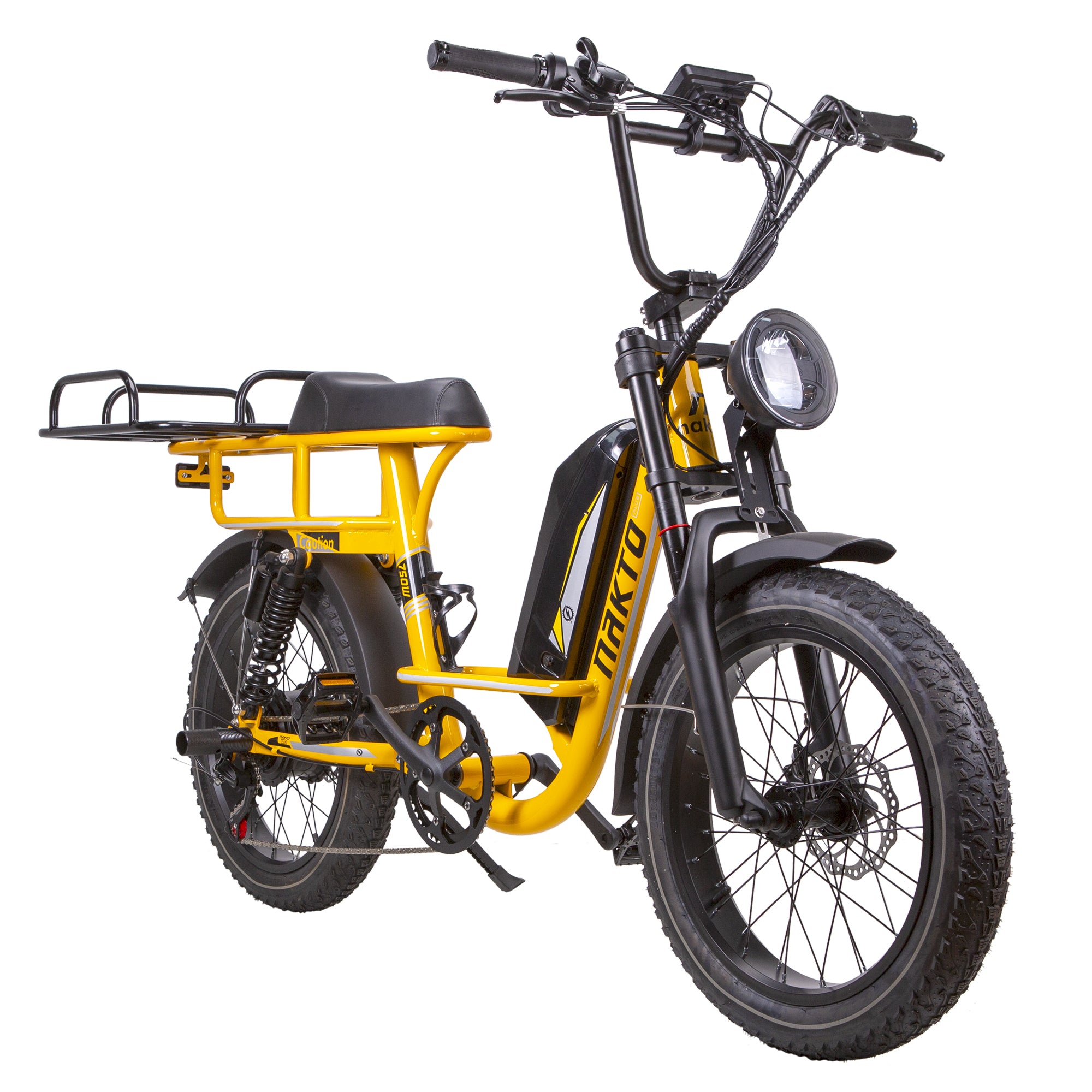 NAKTO - F4 Yellow Electric Cargo Bike 48V 750W 28MPH