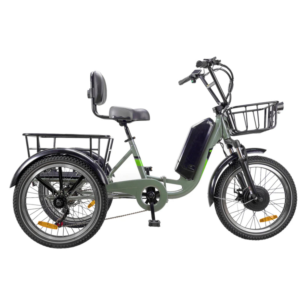 NAKTO - S02 E-Trike Green 48V 750W (Peak) 12MPH