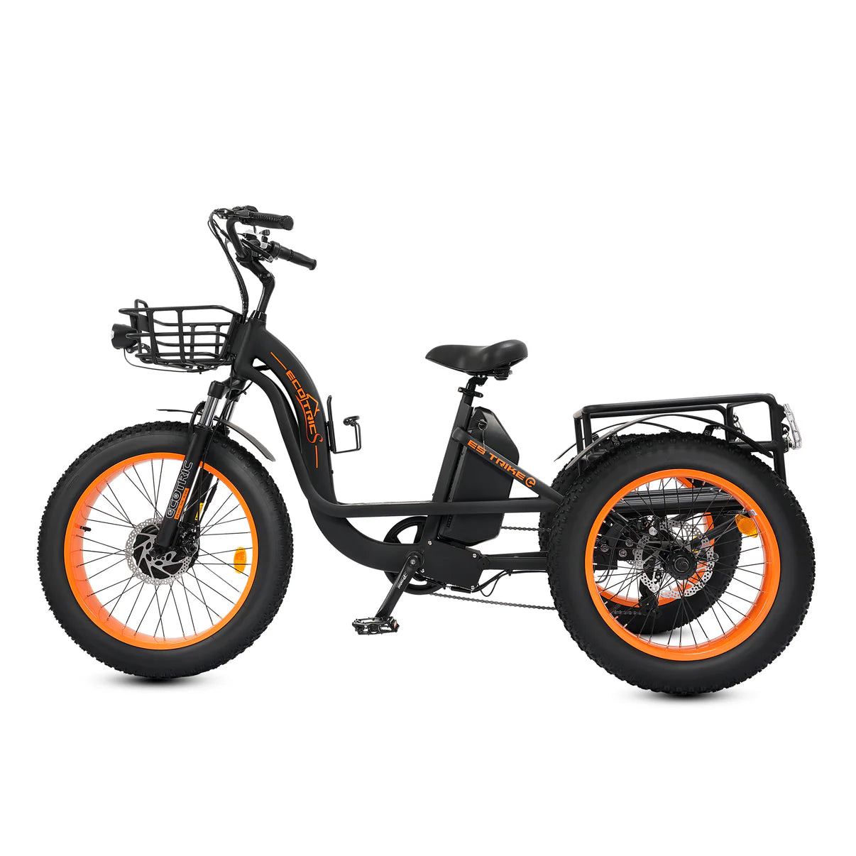 ECOTRIC - Electric Tricycle Black Orange 48V 750W 26MPH