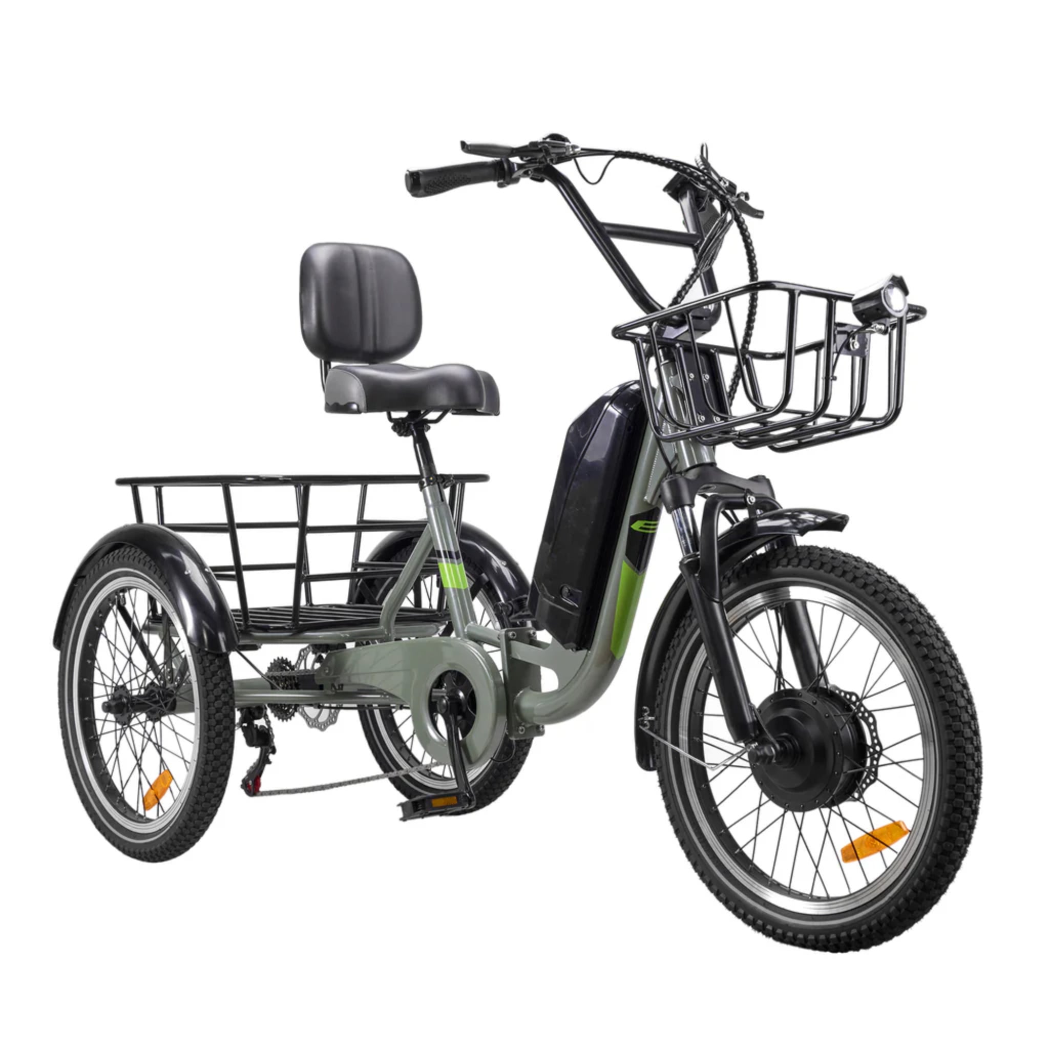 NAKTO - S02 E-Trike Green 48V 750W (Peak) 12MPH