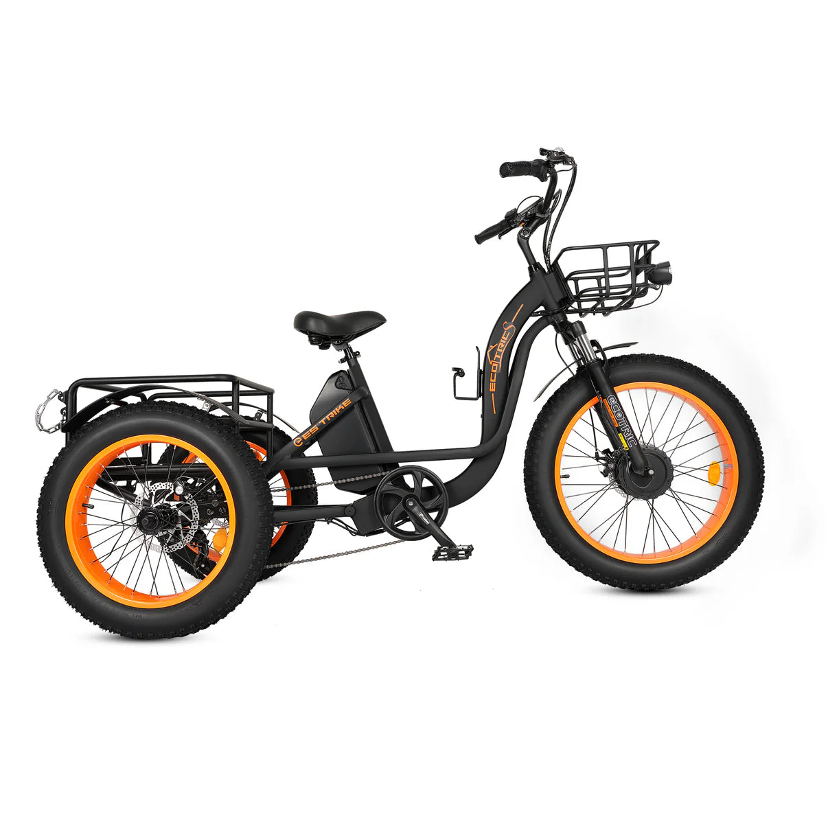 ECOTRIC - Electric Tricycle Black Orange 48V 750W 26MPH