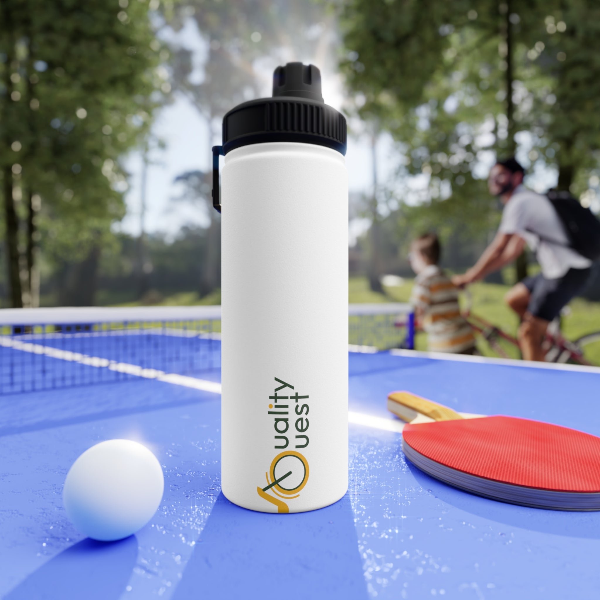 QUALITY QUEST BIKES - Stainless Steel Sports Water Bottle