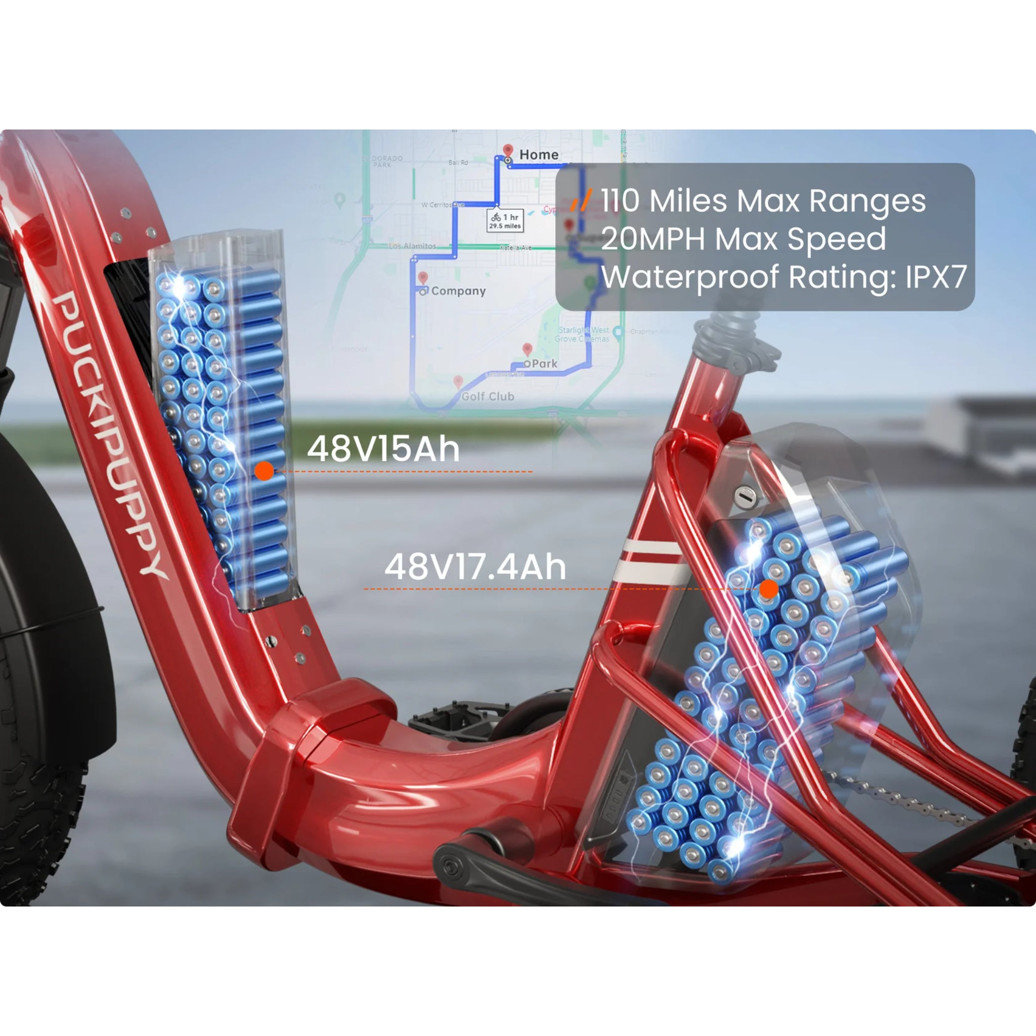 PUCKIPUPPY – Husky Plus E-Trike 750W 15 MPH