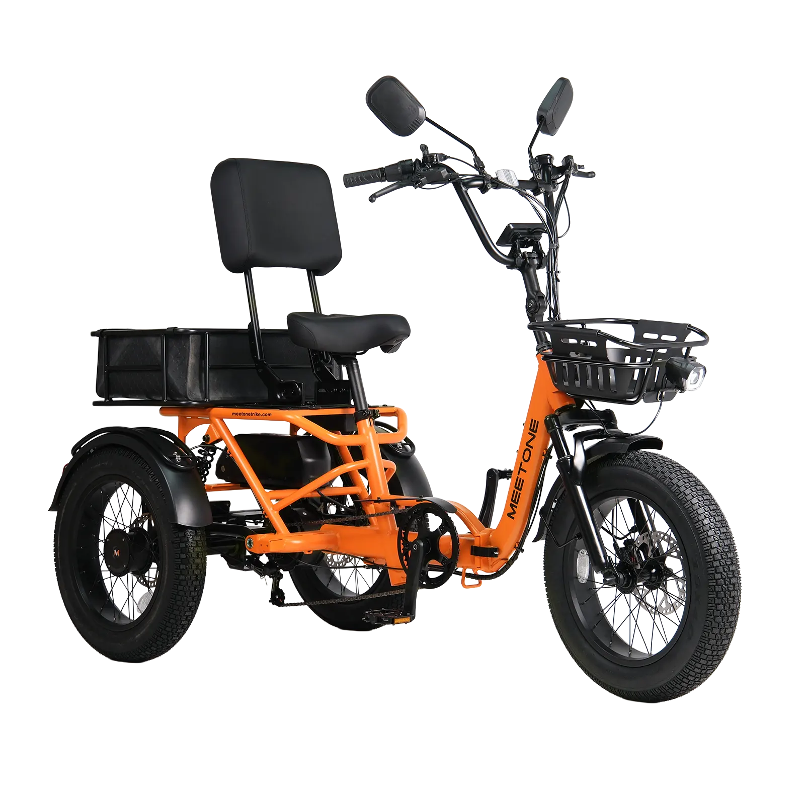MEET ONE - Breeze Pro 2.0, Full Suspension Fat Tire Folding Electric Trike 20Ah/960Wh 22 MPH