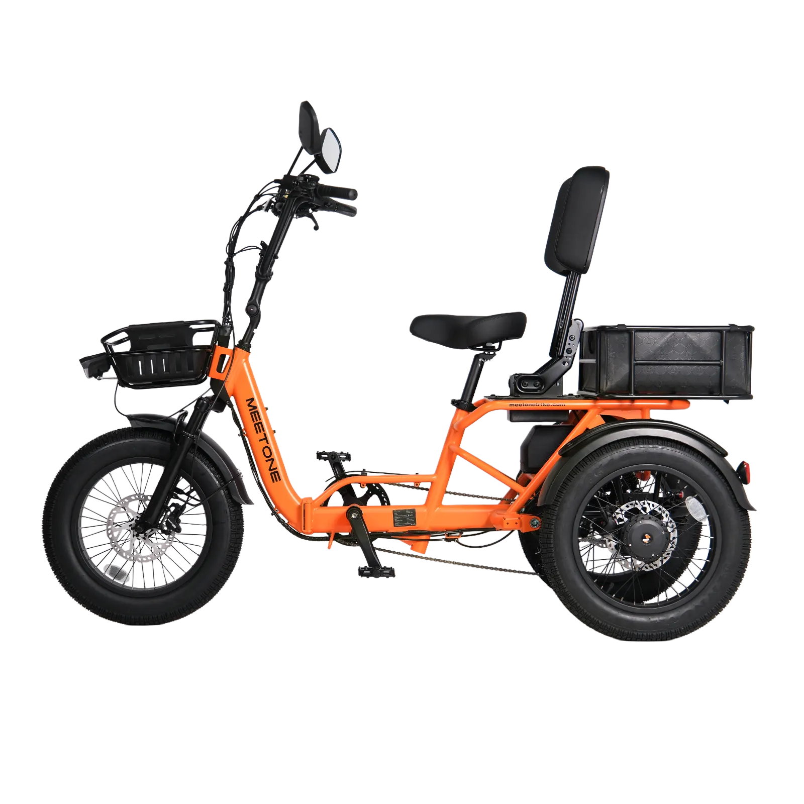 MEET ONE - Breeze Pro 2.0, Full Suspension Fat Tire Folding Electric Trike 20Ah/960Wh 22 MPH