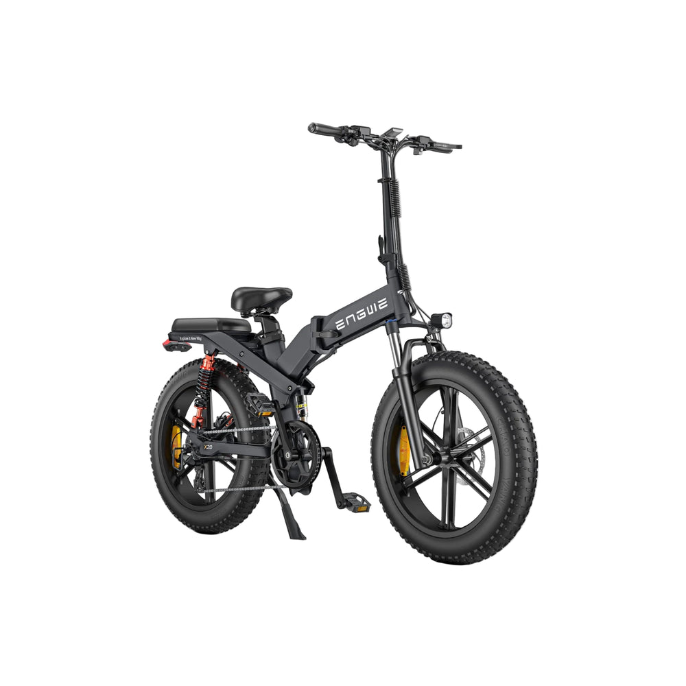 Black electric bike on a white background