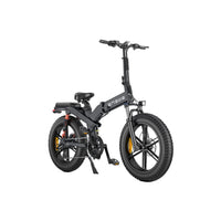 Black electric bike on a white background