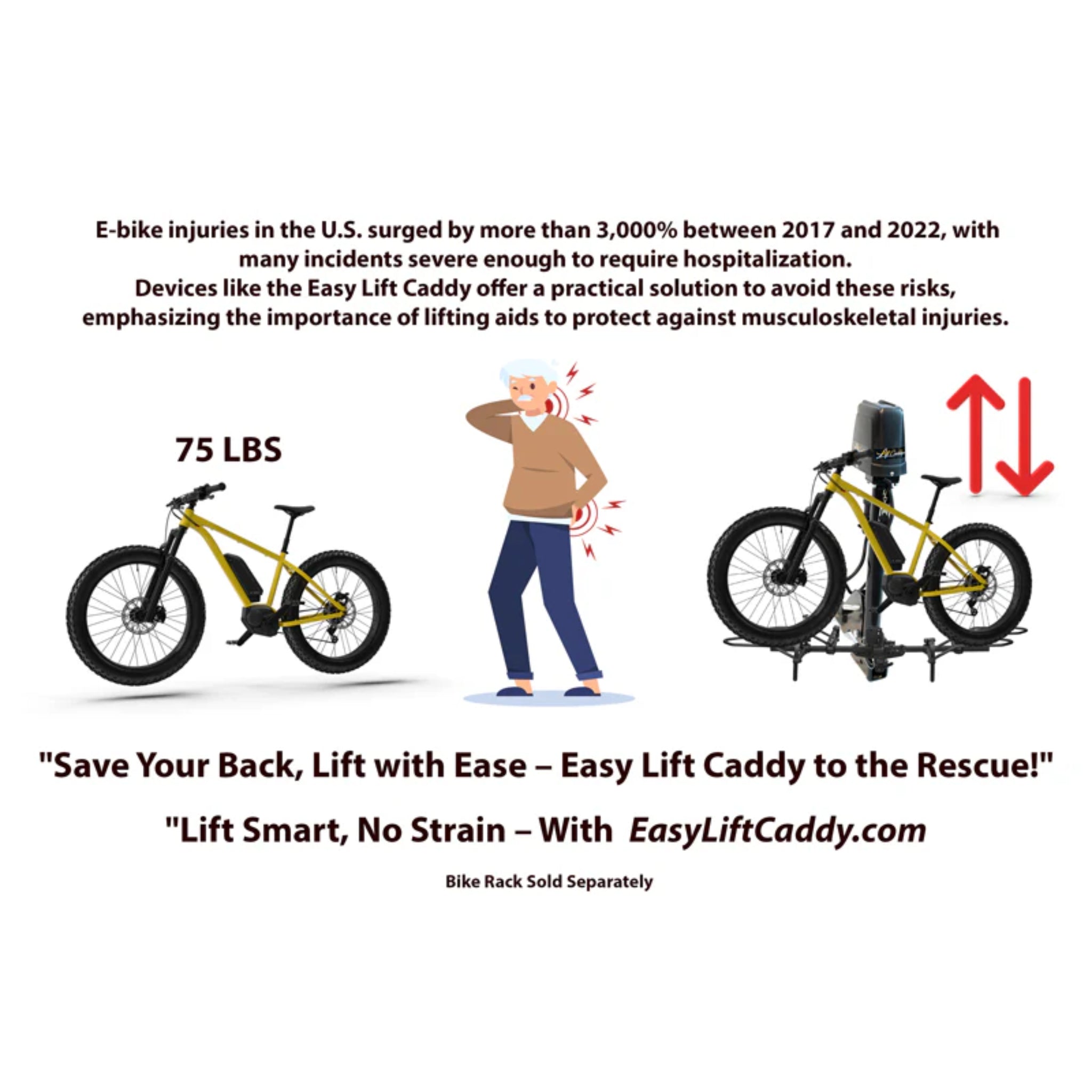LIFT CADDY - Easy Lift Caddy E-Bike & E-Trike Hitch Mounted Lift