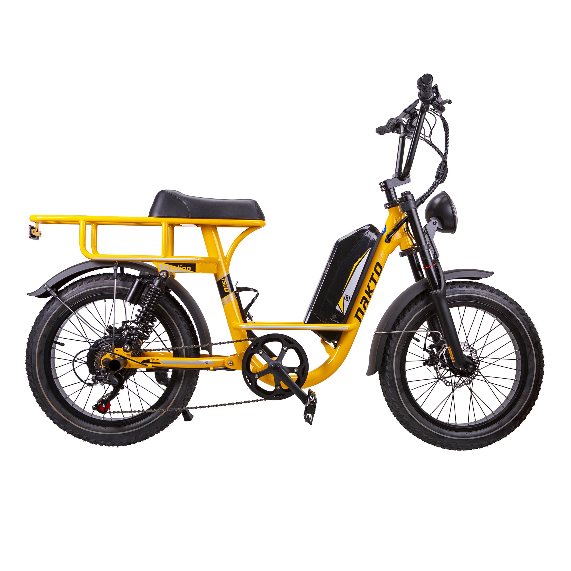 NAKTO - F4 Yellow Electric Cargo Bike 48V 750W 28MPH