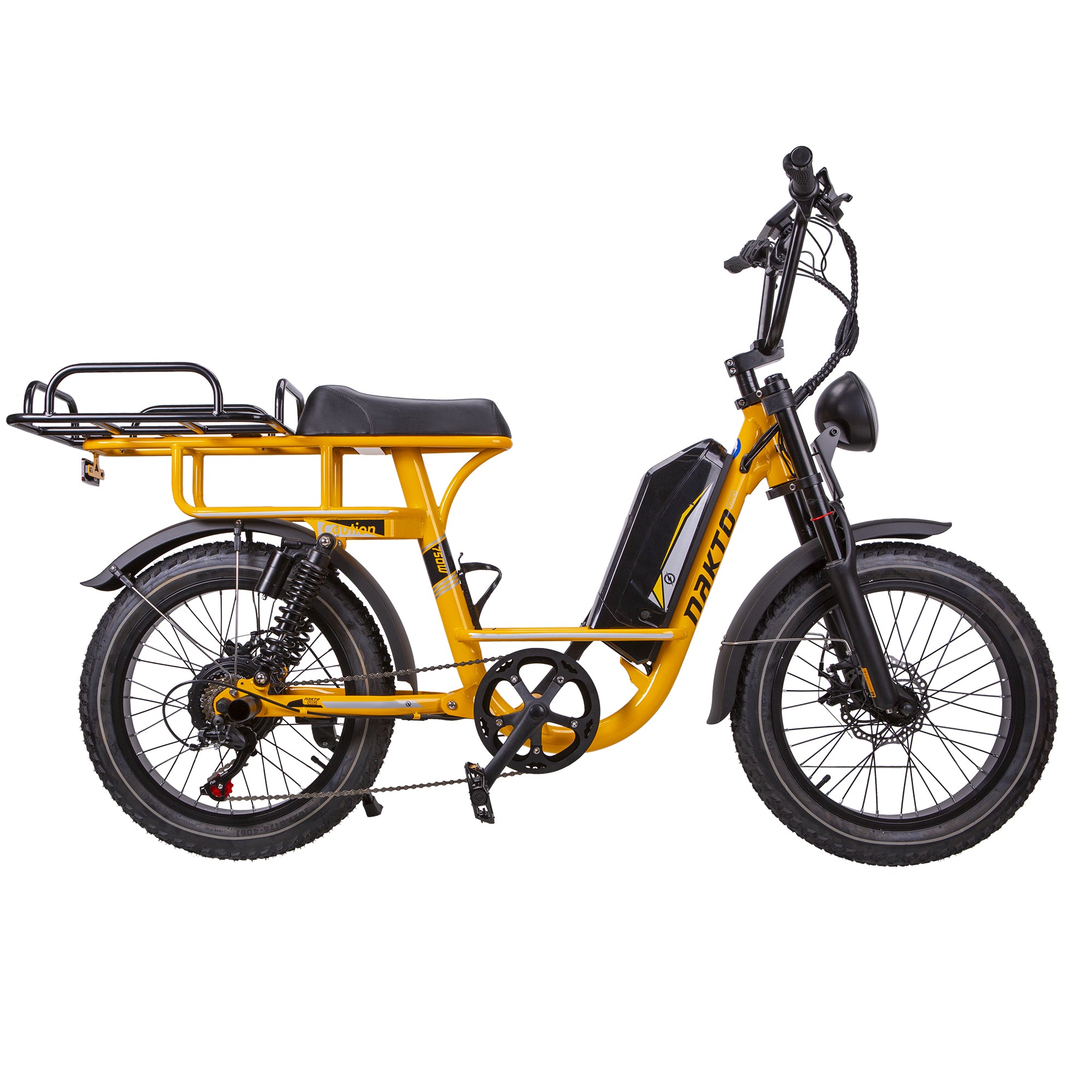 NAKTO - F4 Yellow Electric Cargo Bike 48V 750W 28MPH