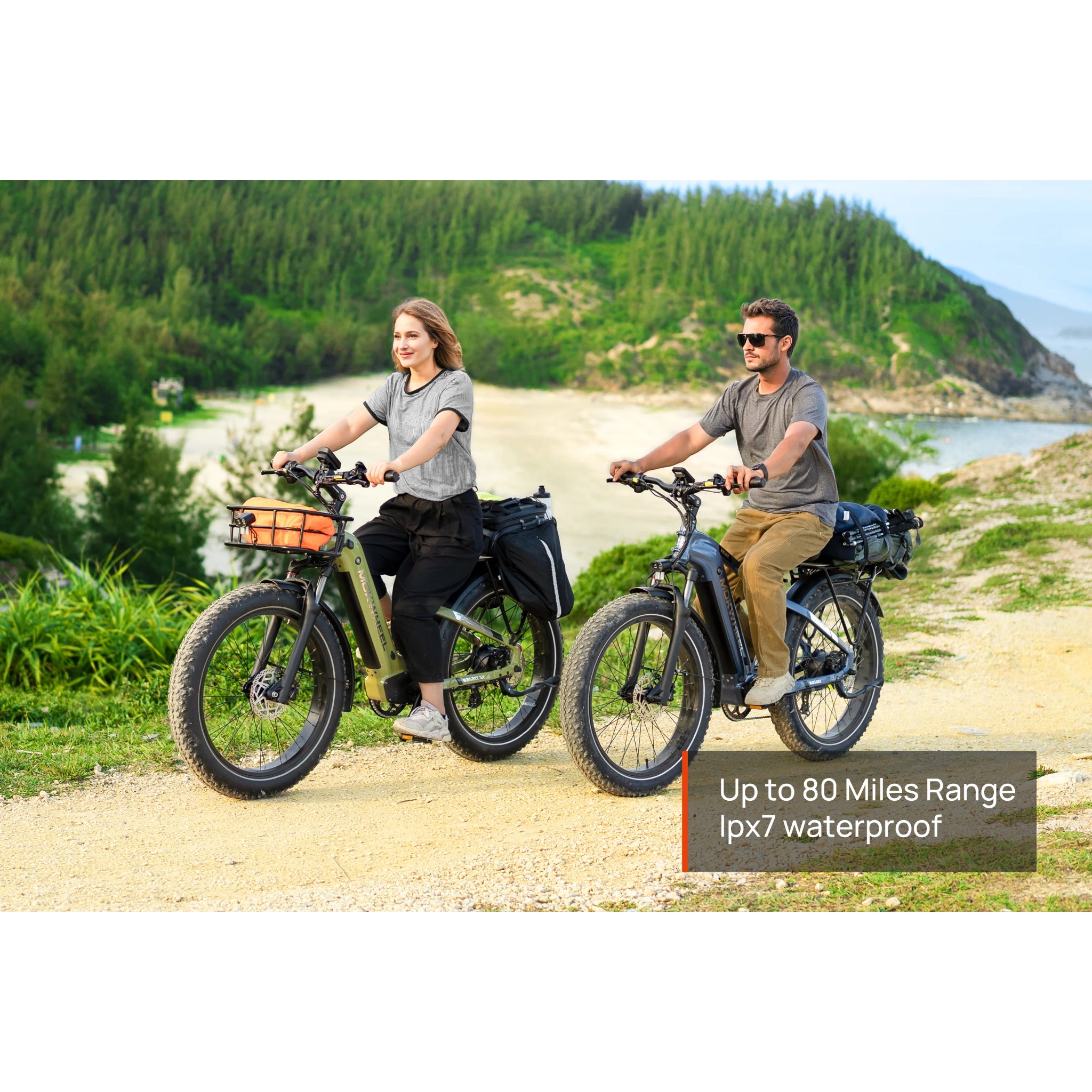 MOKWHEEL - Basalt 2.0, Fat Tire Solar Powered E-bike 750W 19.6AH 28MPH