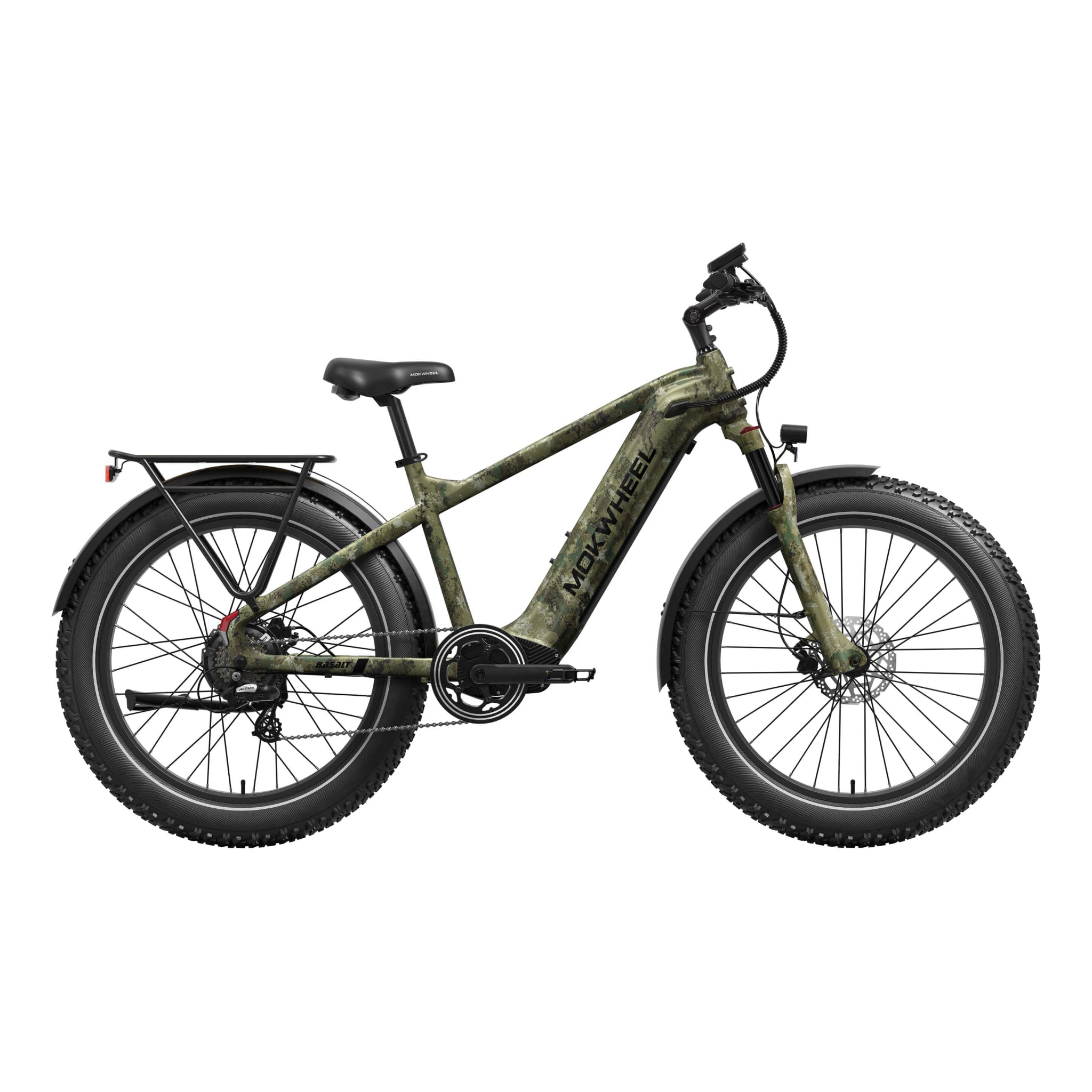MOKWHEEL - Basalt 2.0, Fat Tire Solar Powered E-bike 750W 19.6AH 28MPH