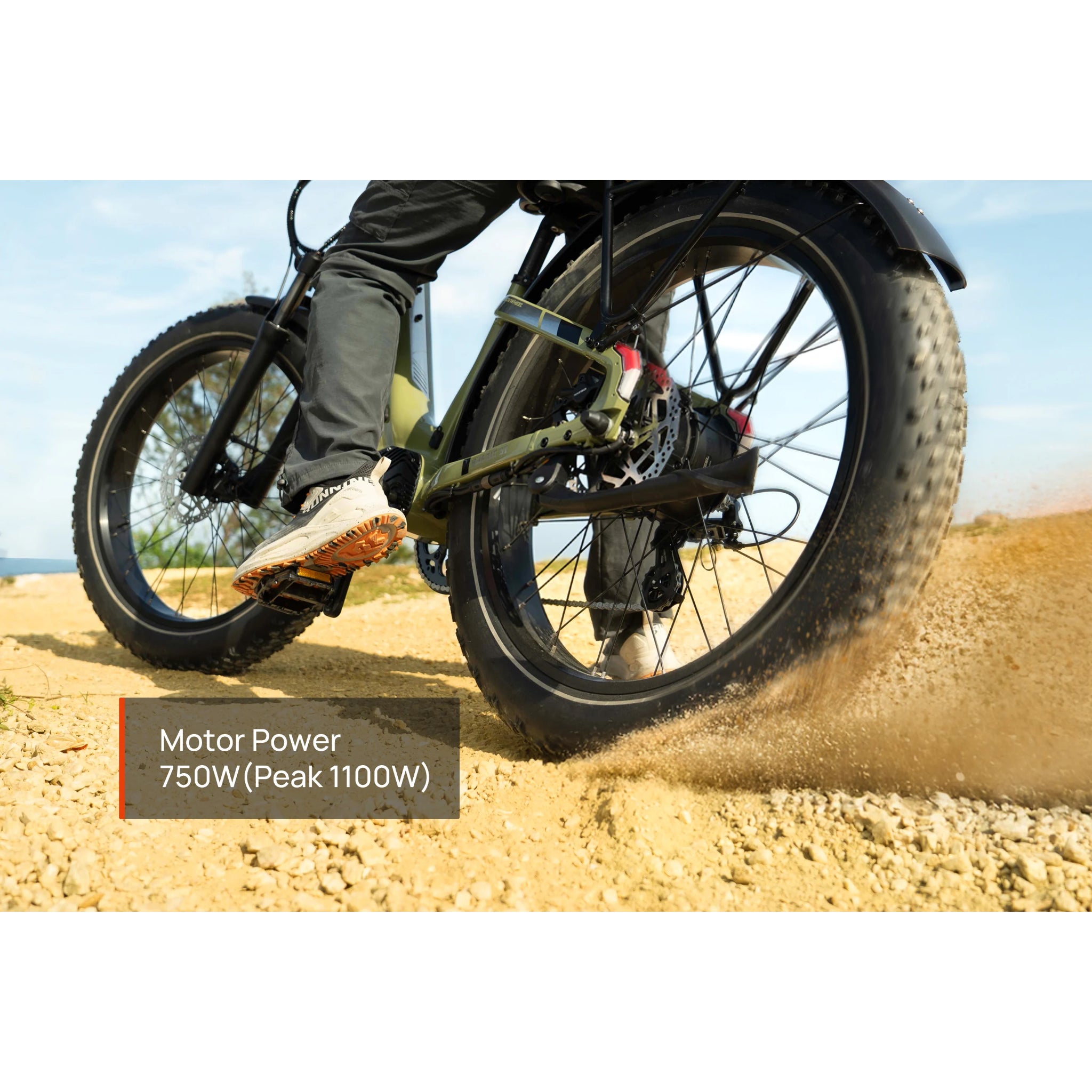 MOKWHEEL - Basalt 2.0, Fat Tire Solar Powered E-bike 750W 19.6AH 28MPH