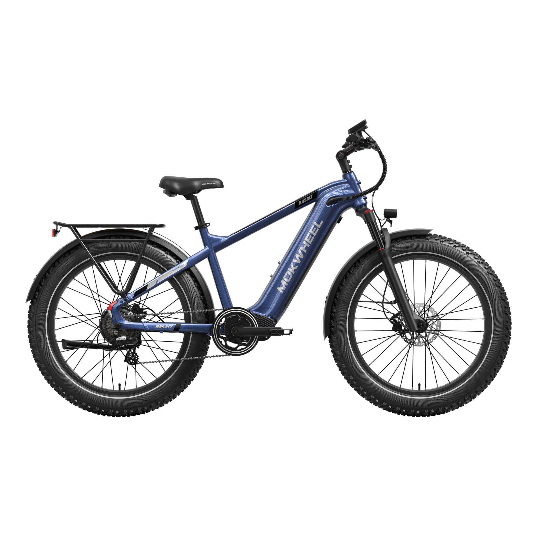 MOKWHEEL - Basalt 2.0, Fat Tire Solar Powered E-bike 750W 19.6AH 28MPH