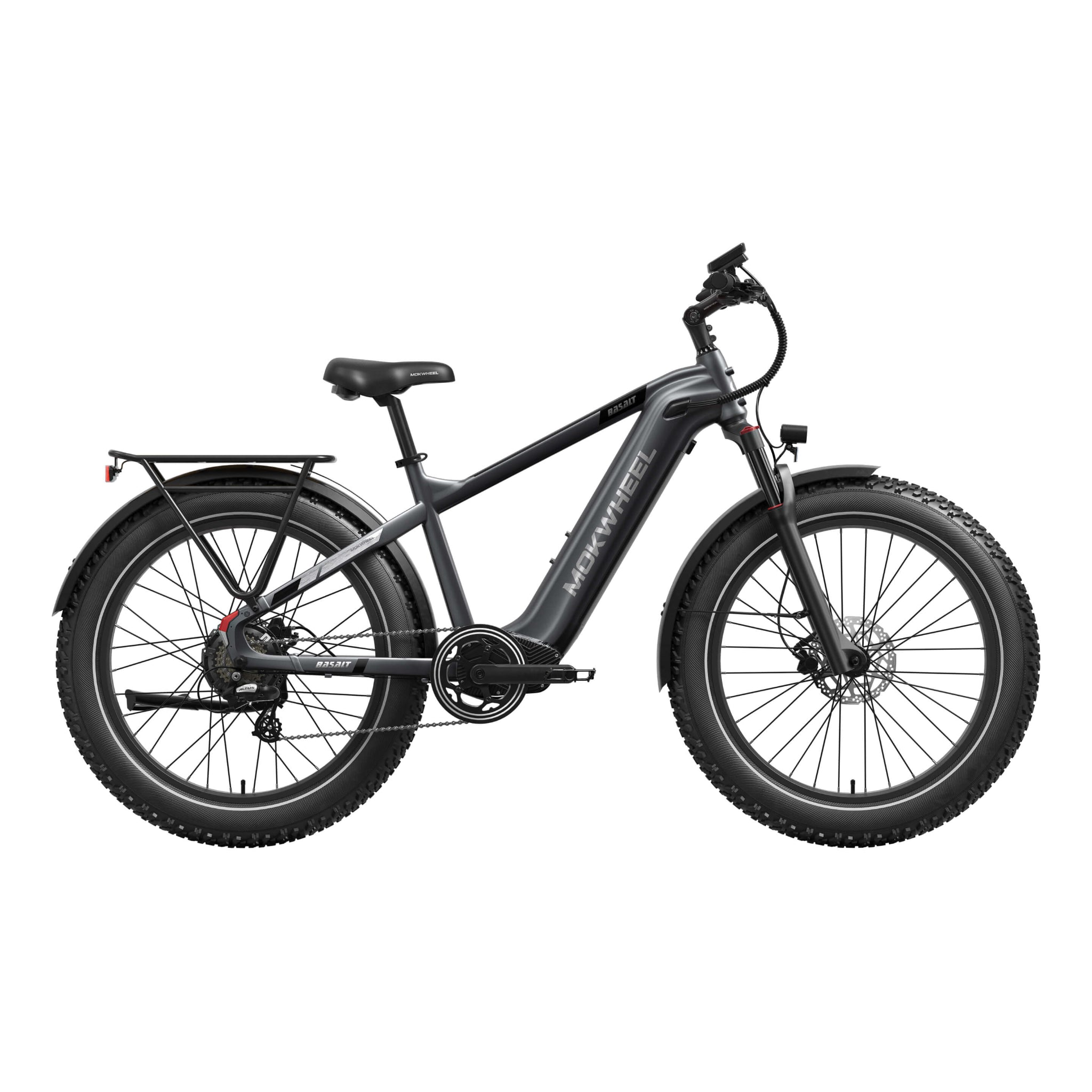 MOKWHEEL - Basalt 2.0, Fat Tire Solar Powered E-bike 750W 19.6AH 28MPH