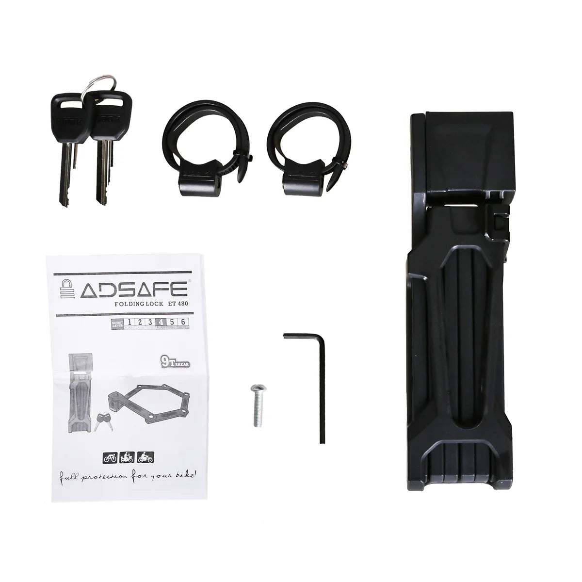 NAKTO - Foldable Bike Lock