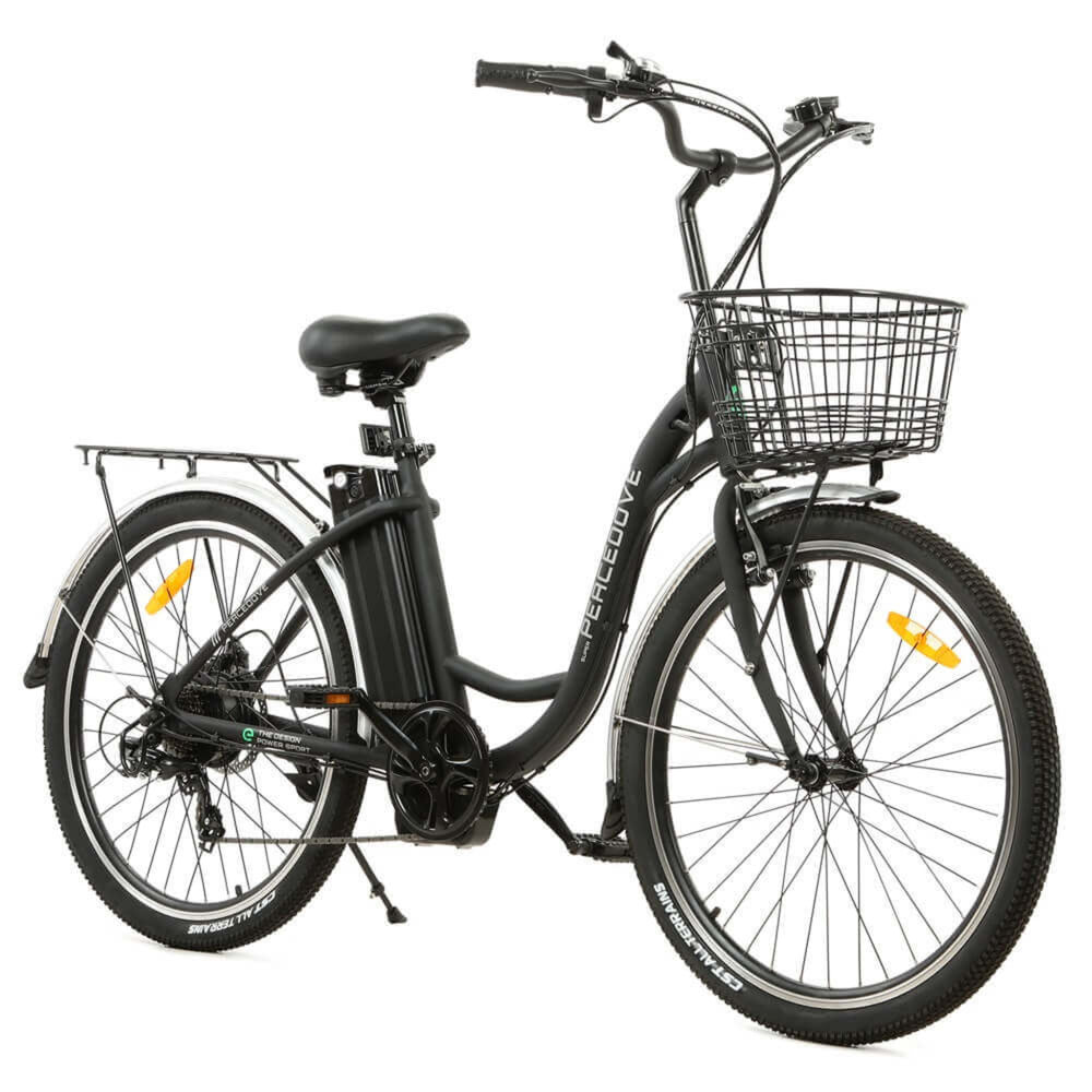 ECOTRIC - Peacedove 36V 350W Electric City Bike with Basket and Rear Rack