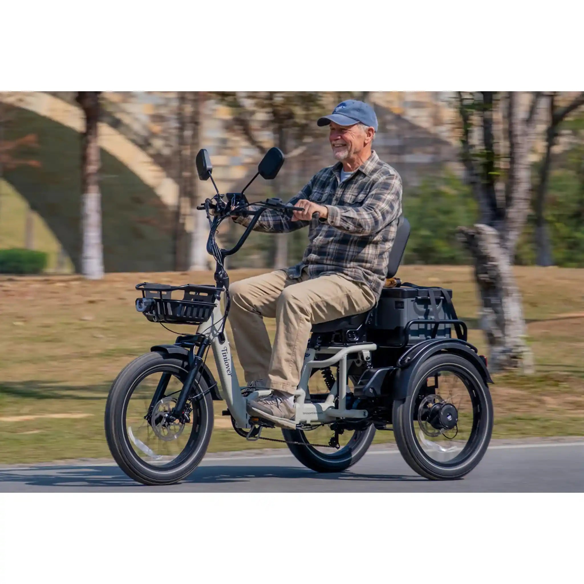 TINIOVER - River, Semi-Recumbent Full Suspension Electric Trike