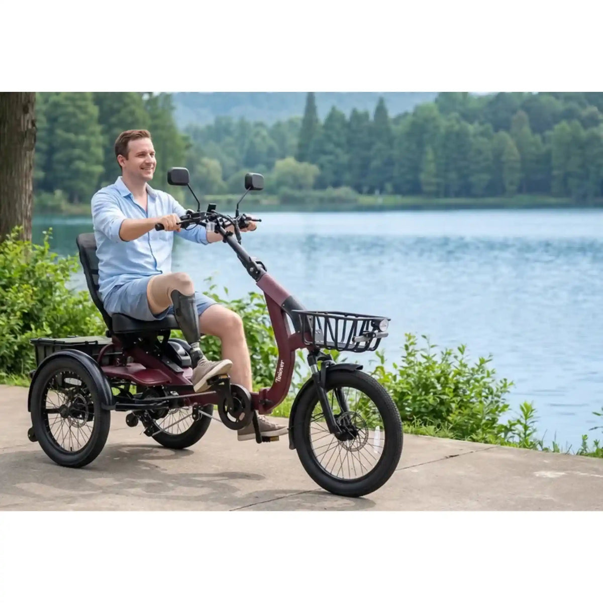 TINIOVER - Lake, Premium Semi-Recumbent Full Suspension Electric Trike