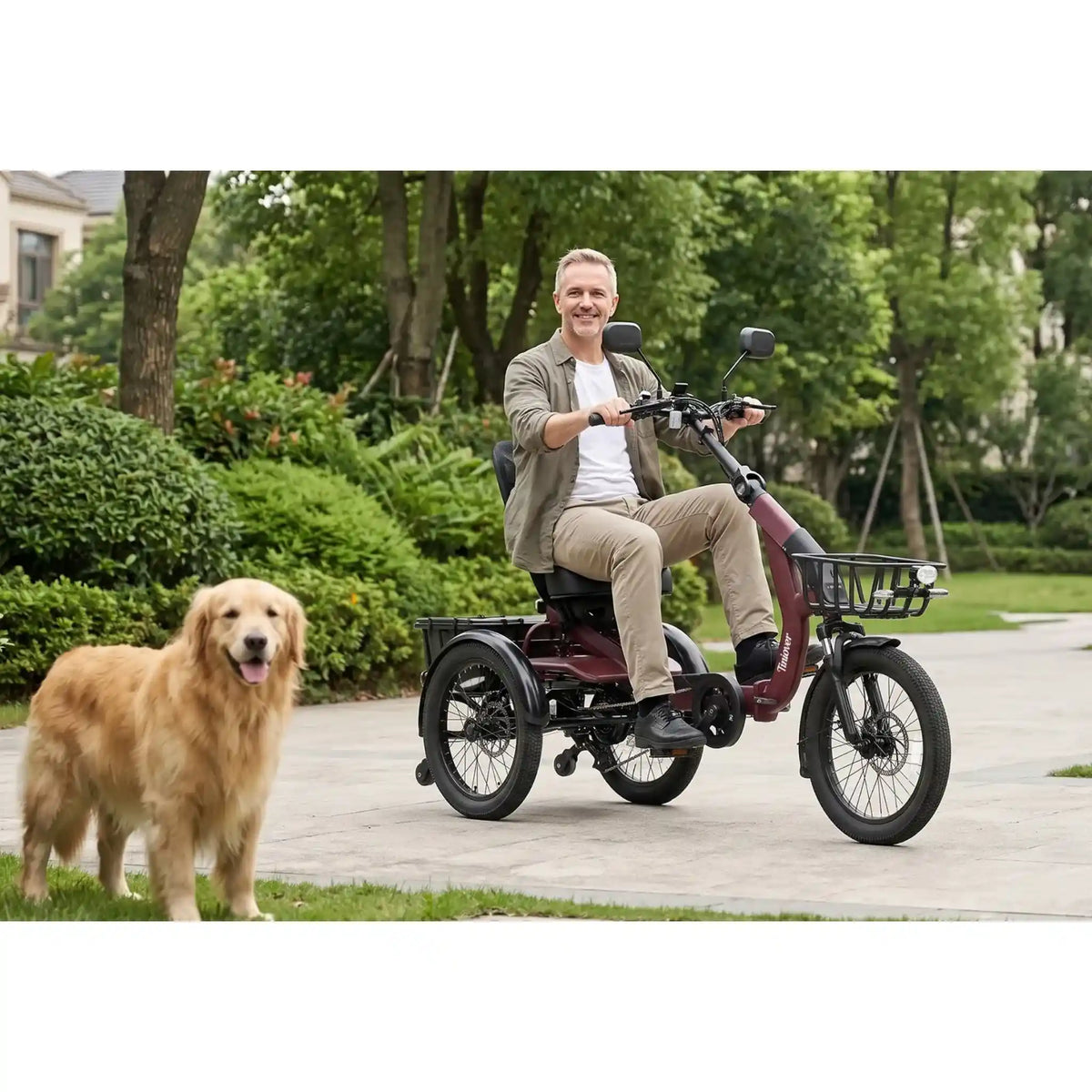 TINIOVER - Lake, Premium Semi-Recumbent Full Suspension Electric Trike