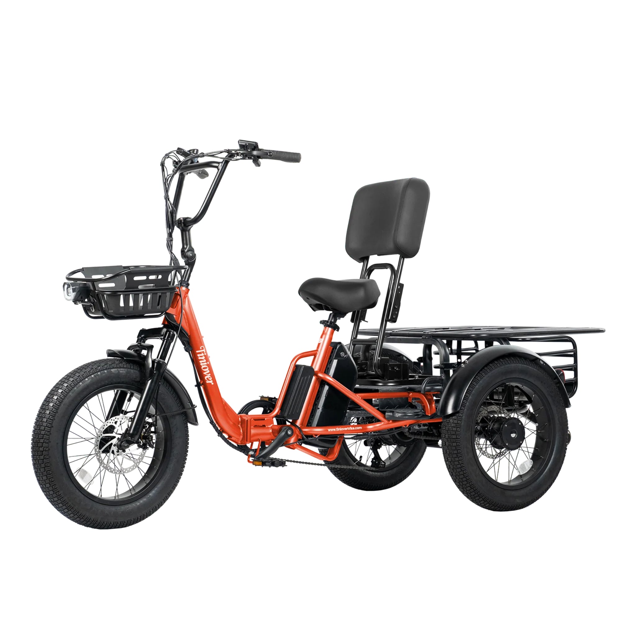 TINIOVER - Creek Pro, Electric Trike for 2 Passengers 48V 750W 20MPH