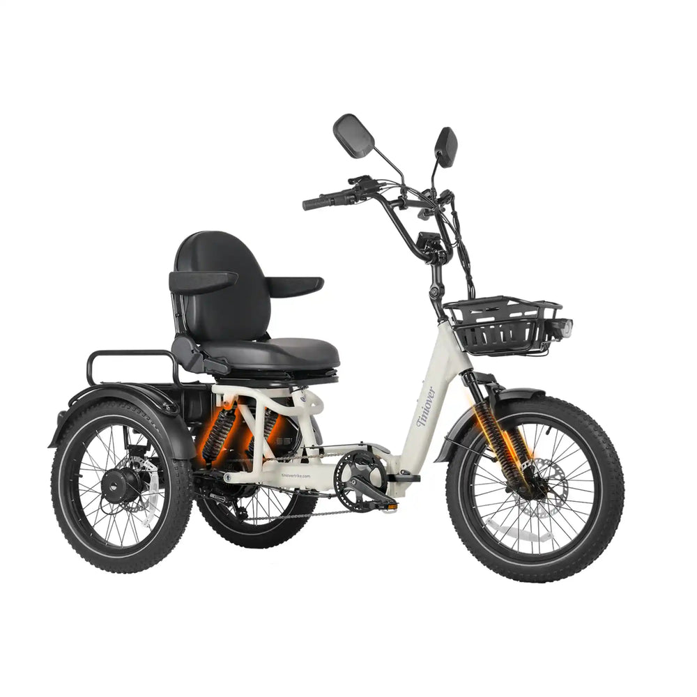 TINIOVER - River, Semi-Recumbent Full Suspension Electric Trike