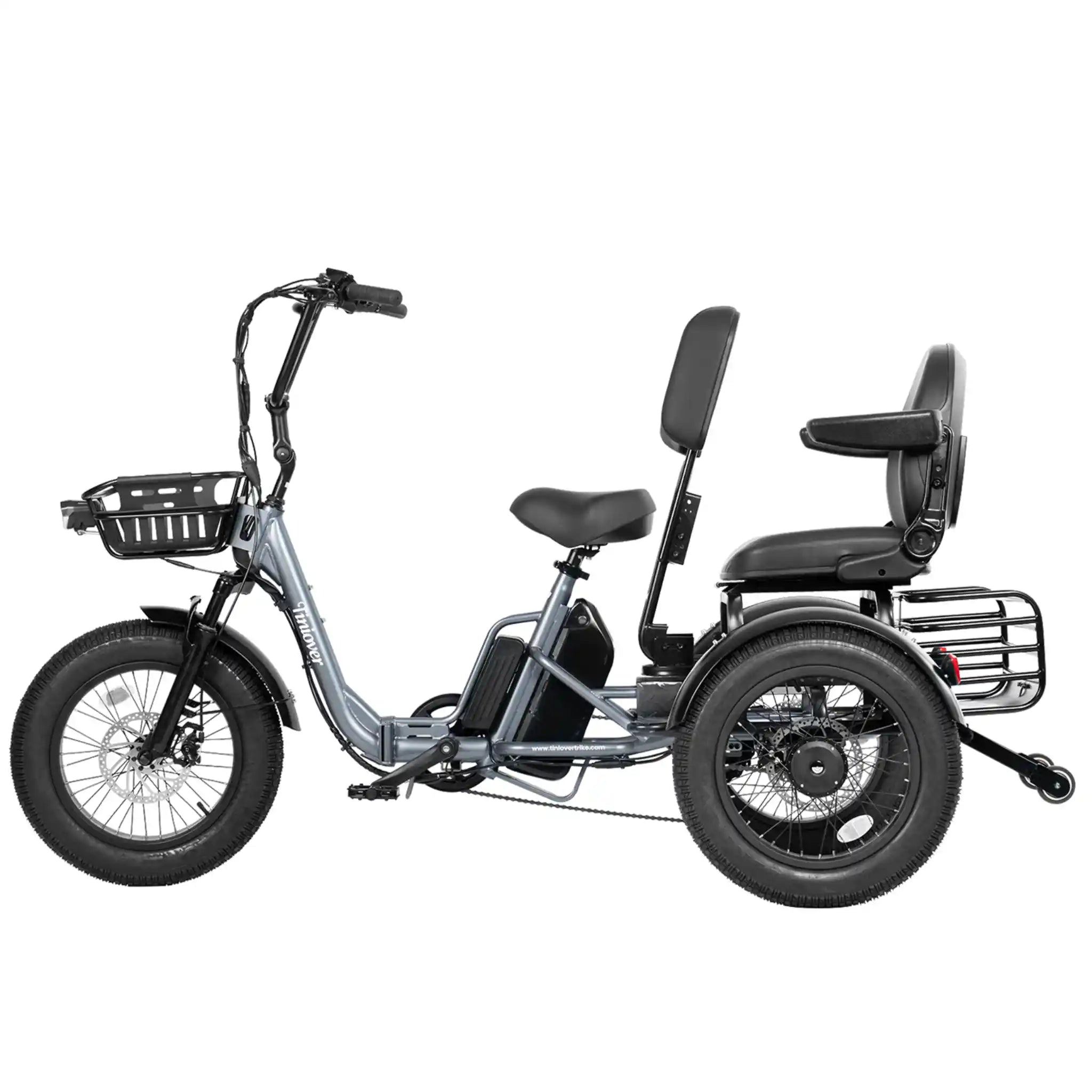 TINIOVER - Creek Pro, Electric Trike for 2 Passengers 48V 750W 20MPH