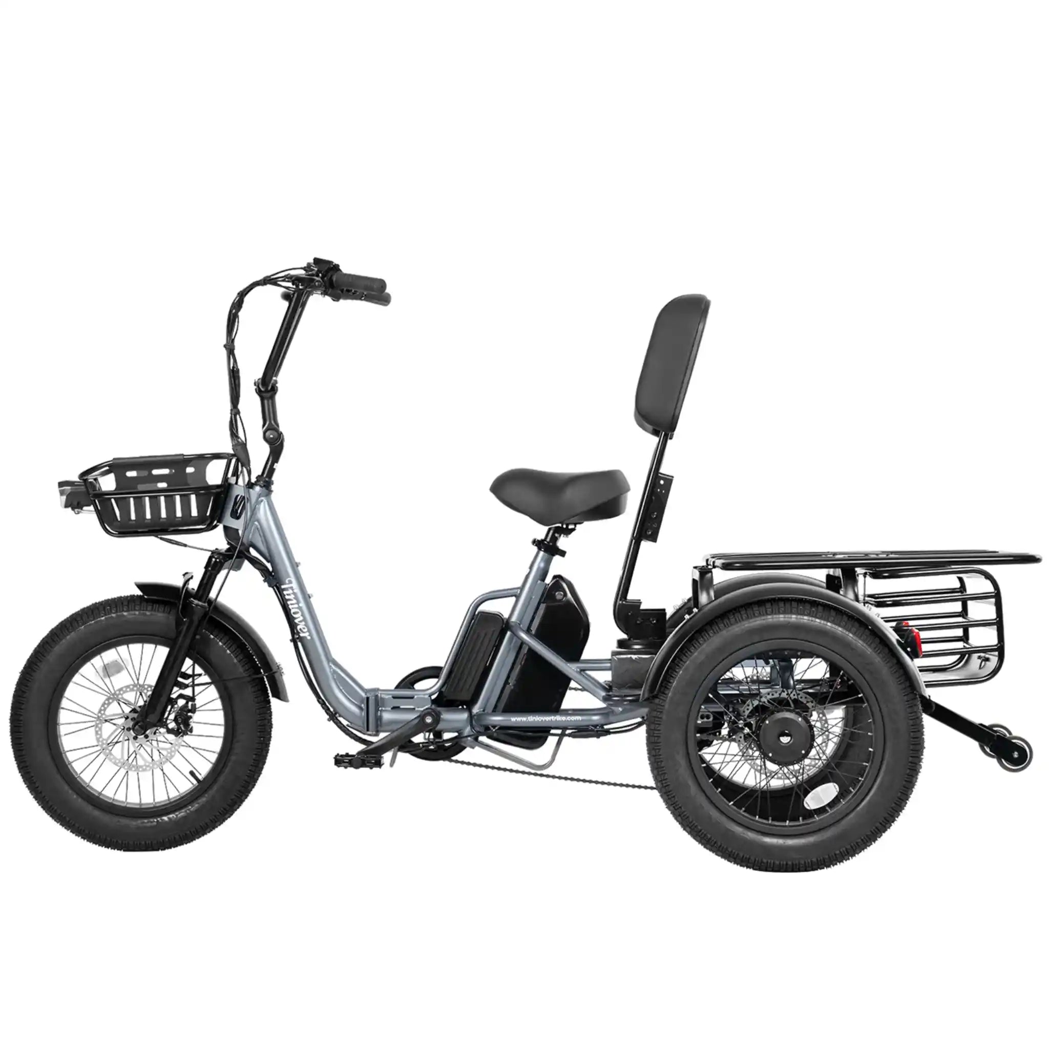 TINIOVER - Creek Pro, Electric Trike for 2 Passengers 48V 750W 20MPH