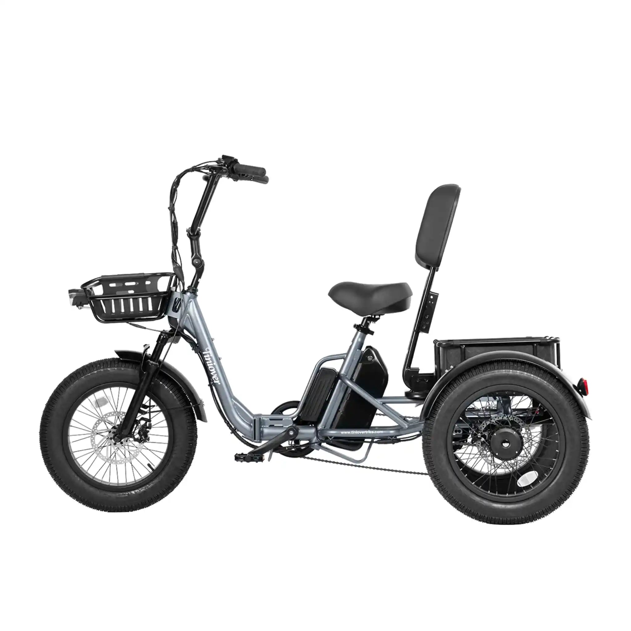 TINIOVER - Creek Pro, Electric Trike for 2 Passengers 48V 750W 20MPH