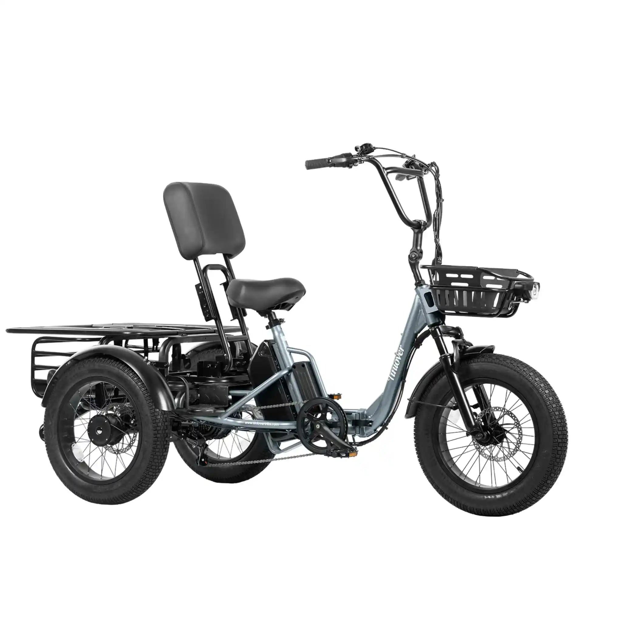 TINIOVER - Creek Pro, Electric Trike for 2 Passengers 48V 750W 20MPH
