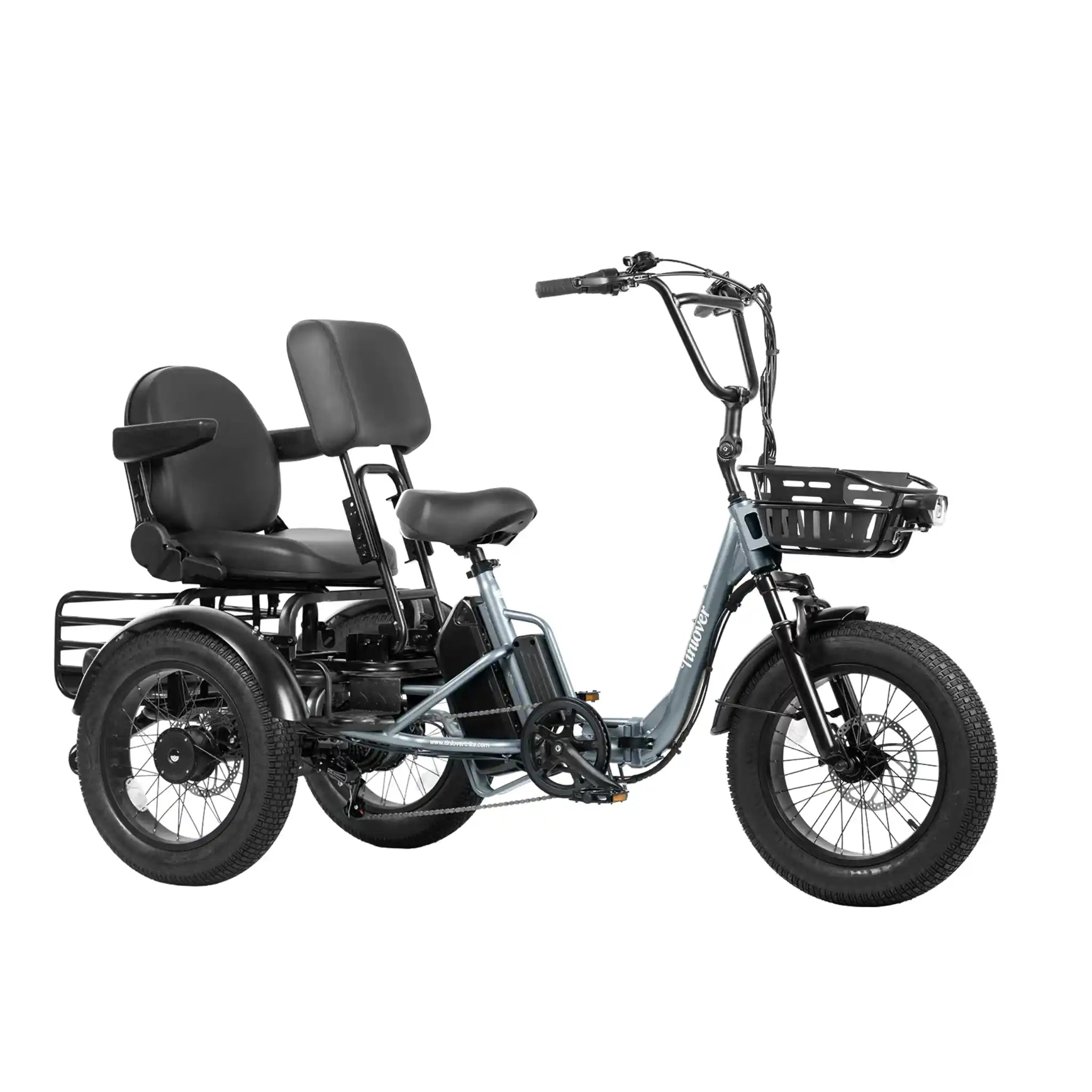 TINIOVER - Creek Pro, Electric Trike for 2 Passengers 48V 750W 20MPH