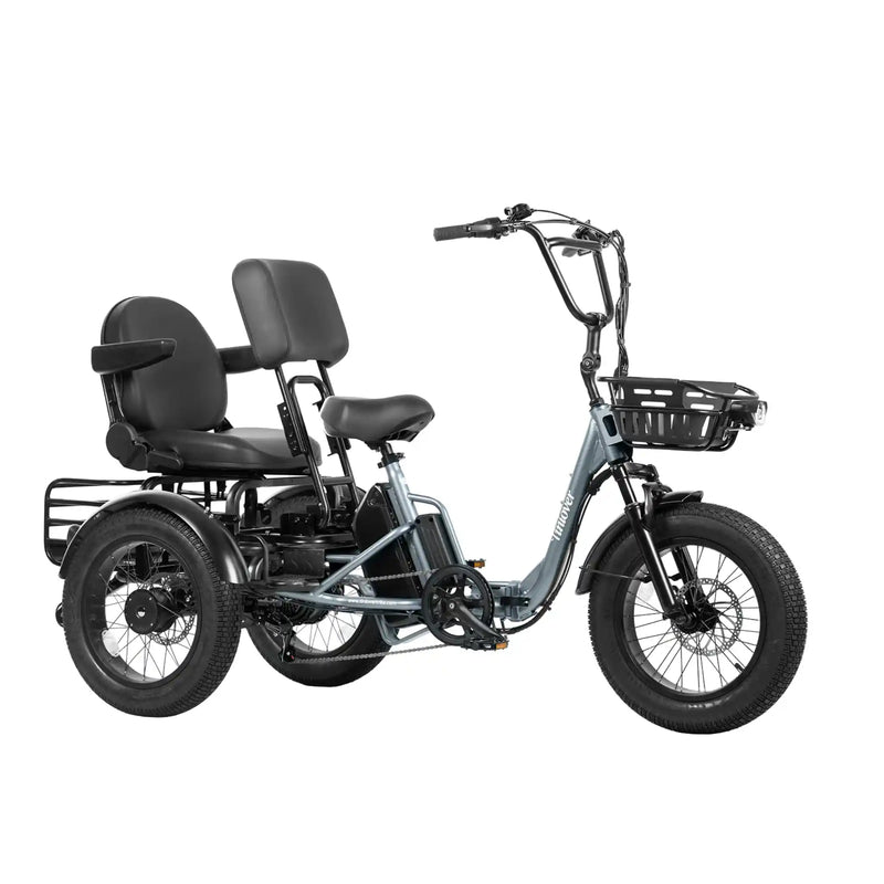TINIOVER - Creek Pro, Electric Trike for 2 Passengers 48V 750W 20MPH
