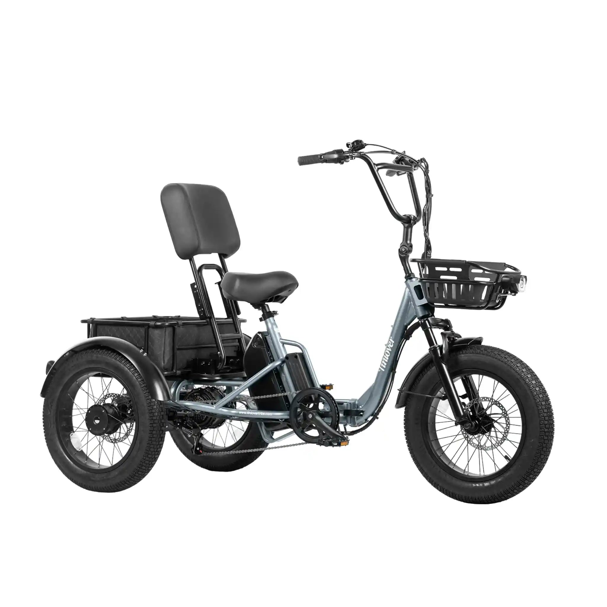 TINIOVER - Creek Pro, Electric Trike for 2 Passengers 48V 750W 20MPH