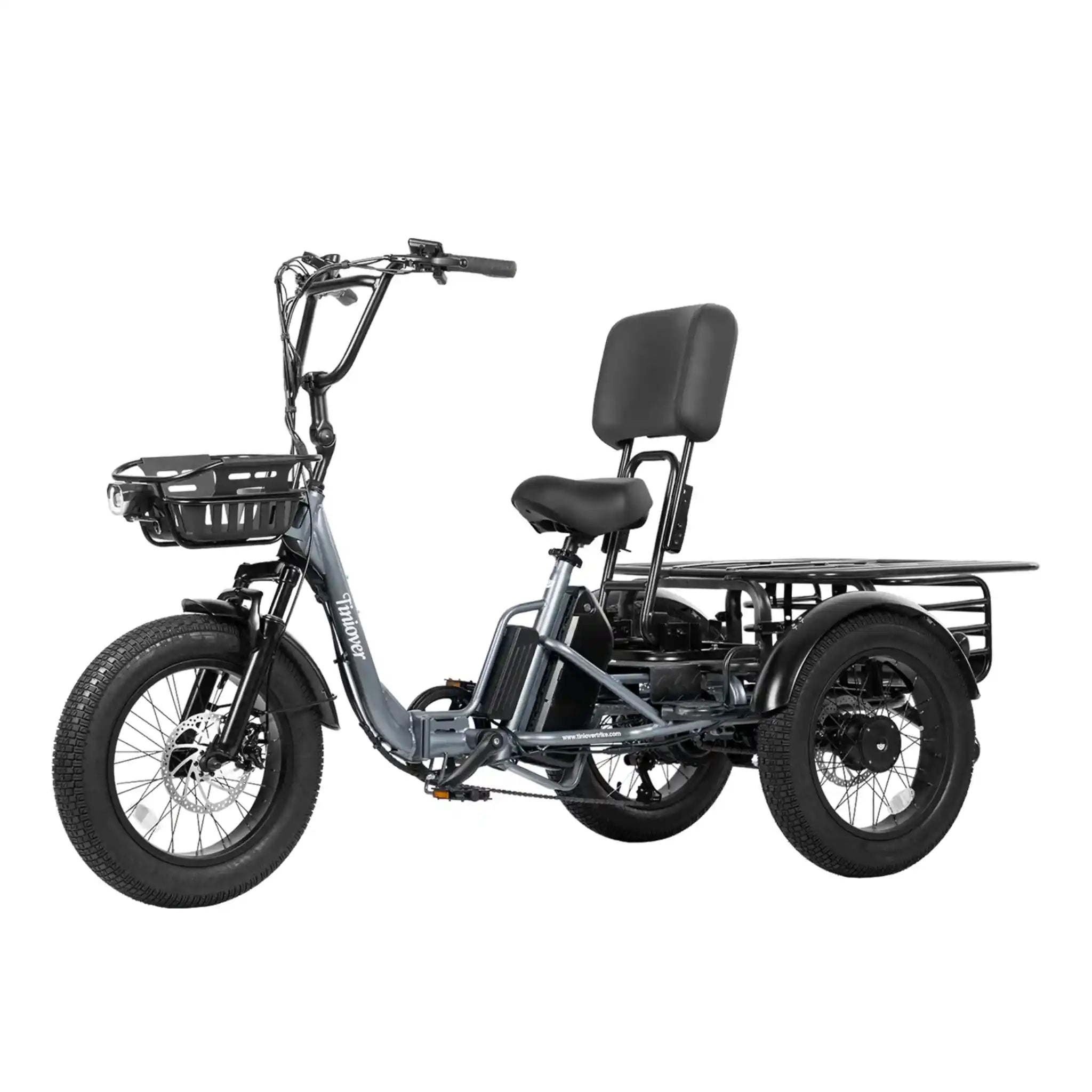TINIOVER - Creek Pro, Electric Trike for 2 Passengers 48V 750W 20MPH