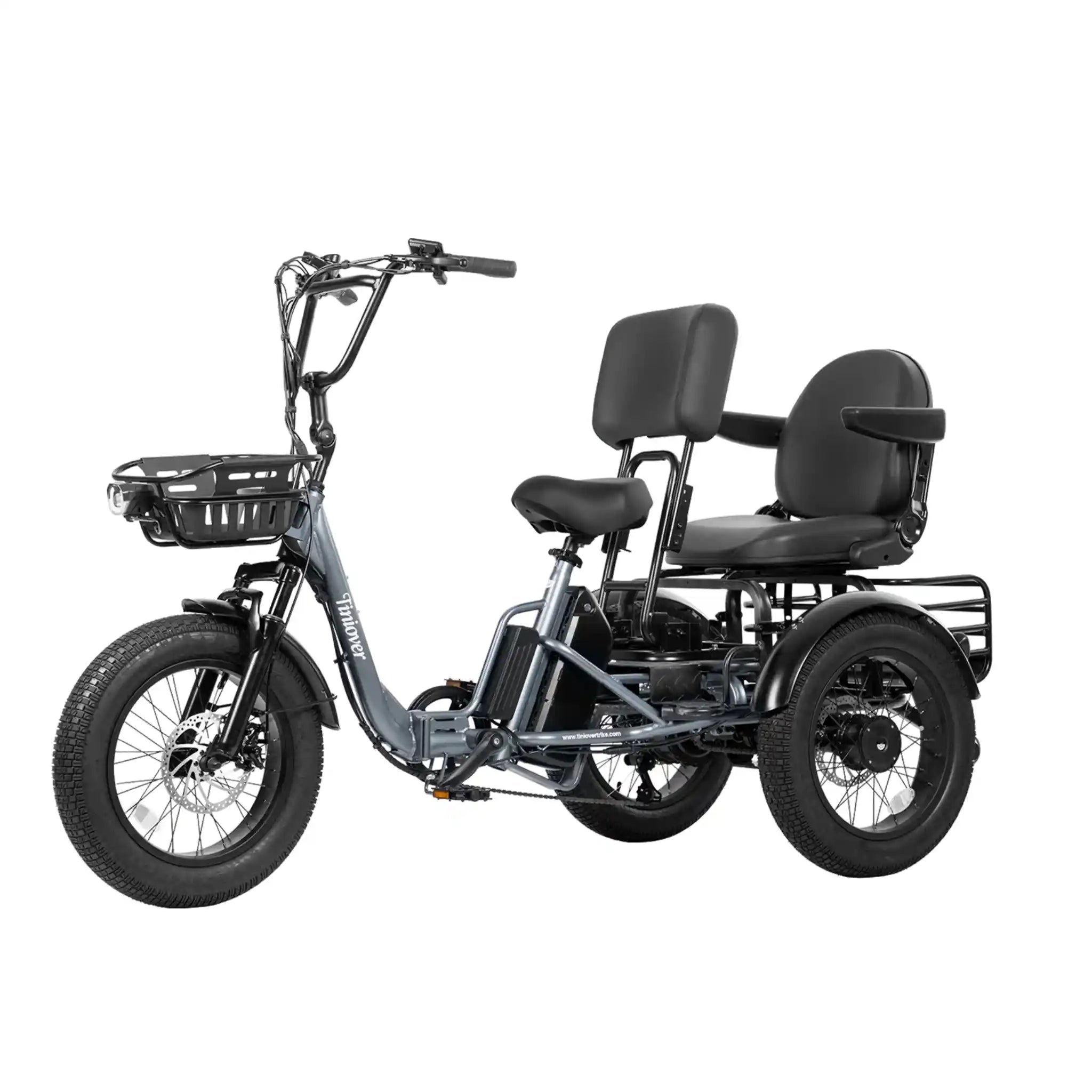 TINIOVER - Creek Pro, Electric Trike for 2 Passengers 48V 750W 20MPH